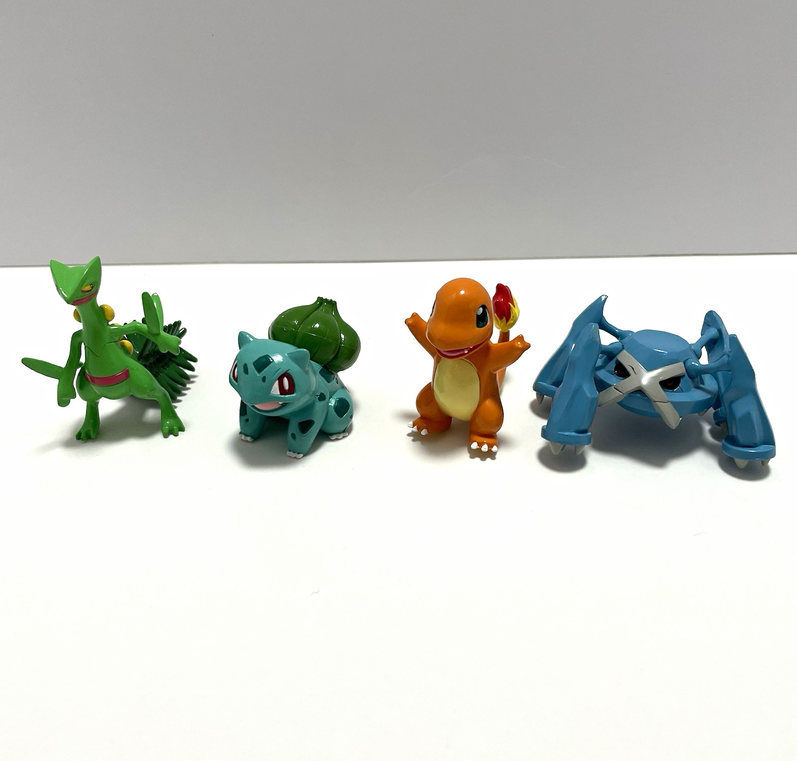 TOMY Pokémon 2004 Lot of 4 Mini Figures Sceptile Bulbasaur Charmander Metagross