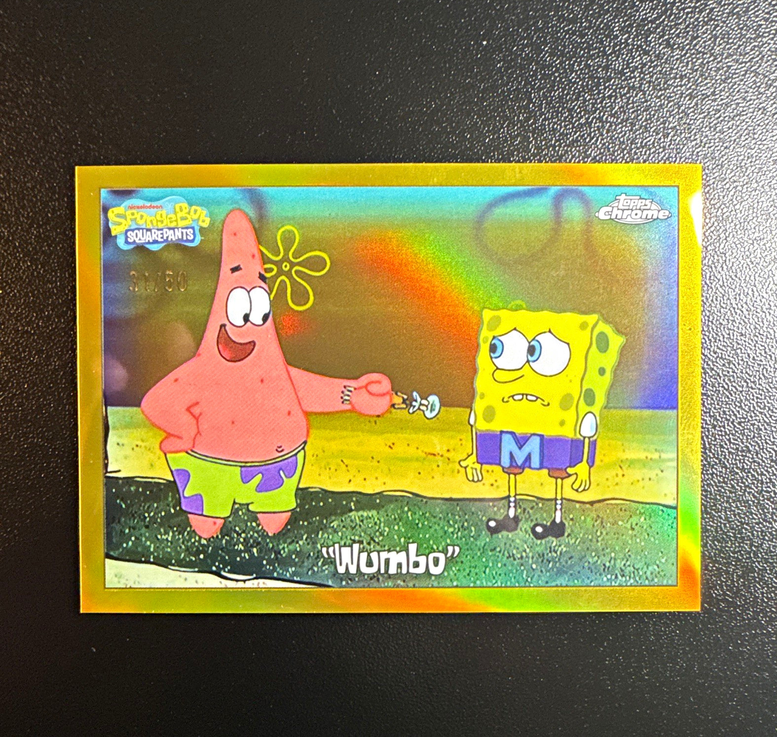 2025 Topps Chrome SpongeBob SquarePants Wumbo #66 Serial Numbered /50 TRUE GOLD