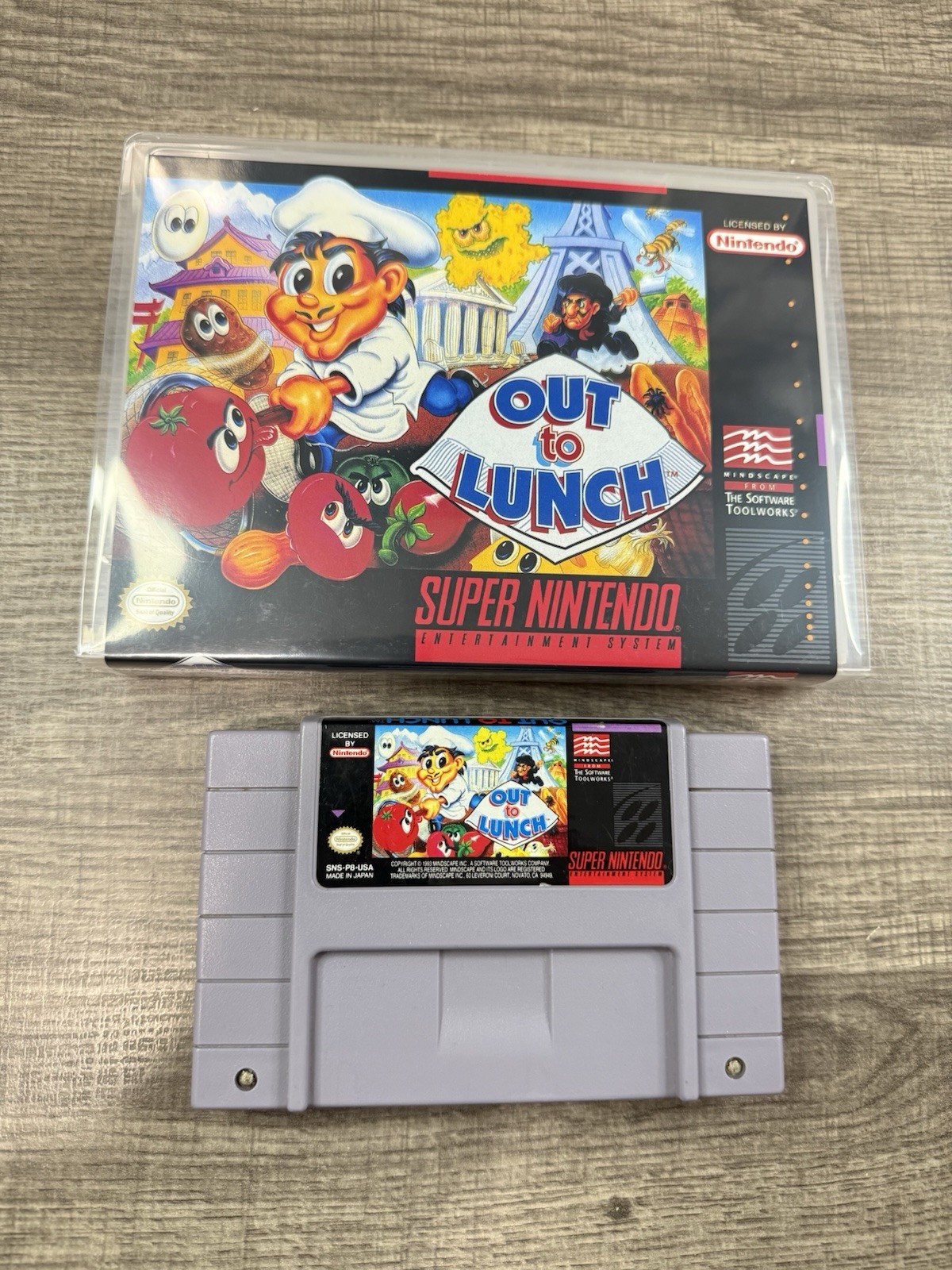 Out to Lunch (Super Nintendo SNES) Game With Replacement Case Tested Working