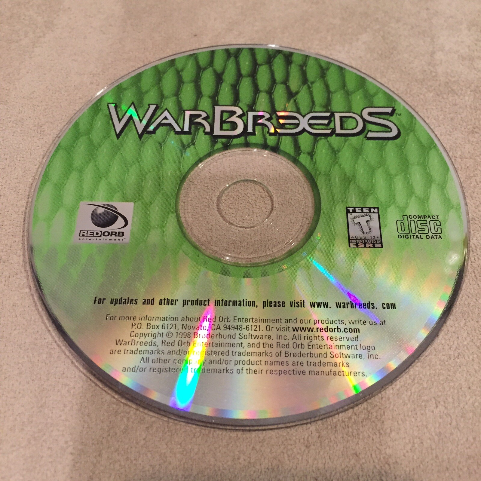 WARBREEDS (PC, 1998) - Disc Only - DISC NEAR MINT CONDITION