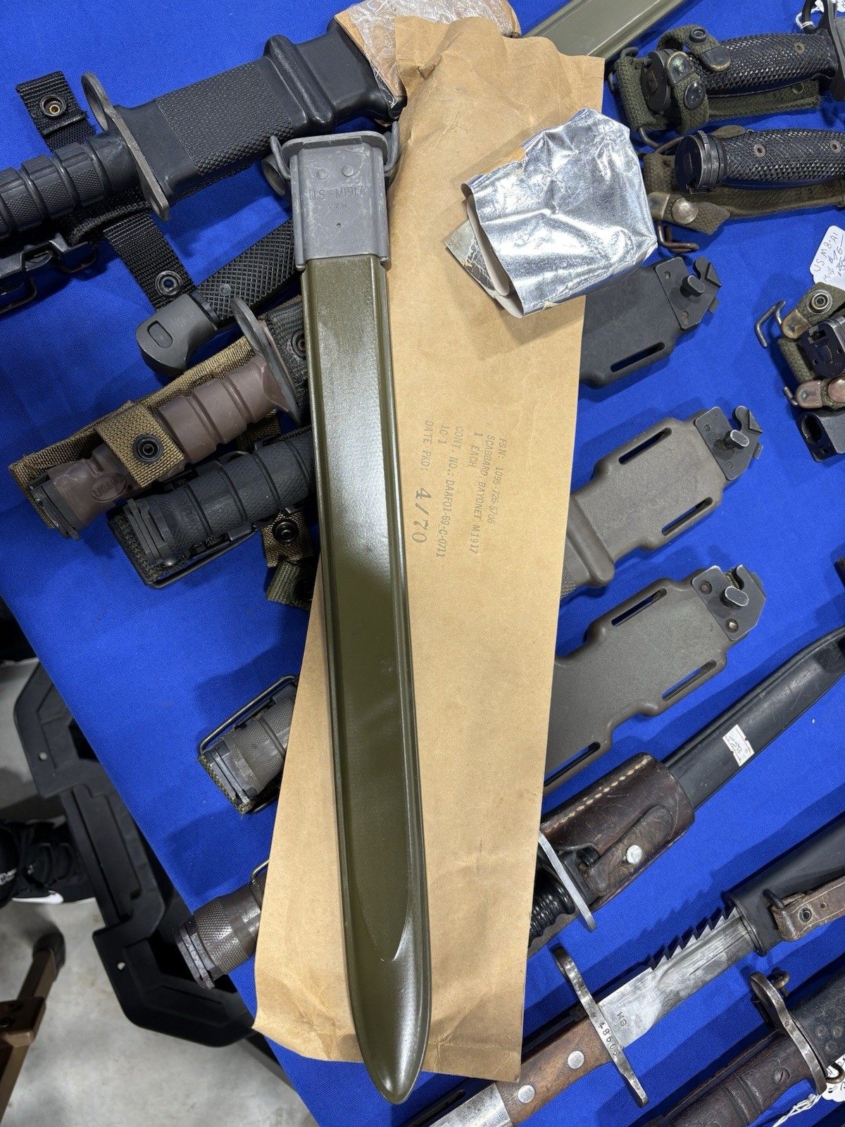 Scarce USGI M1917 Shotgun Bayonet Scabbard Unissued In Original Package Vietnam