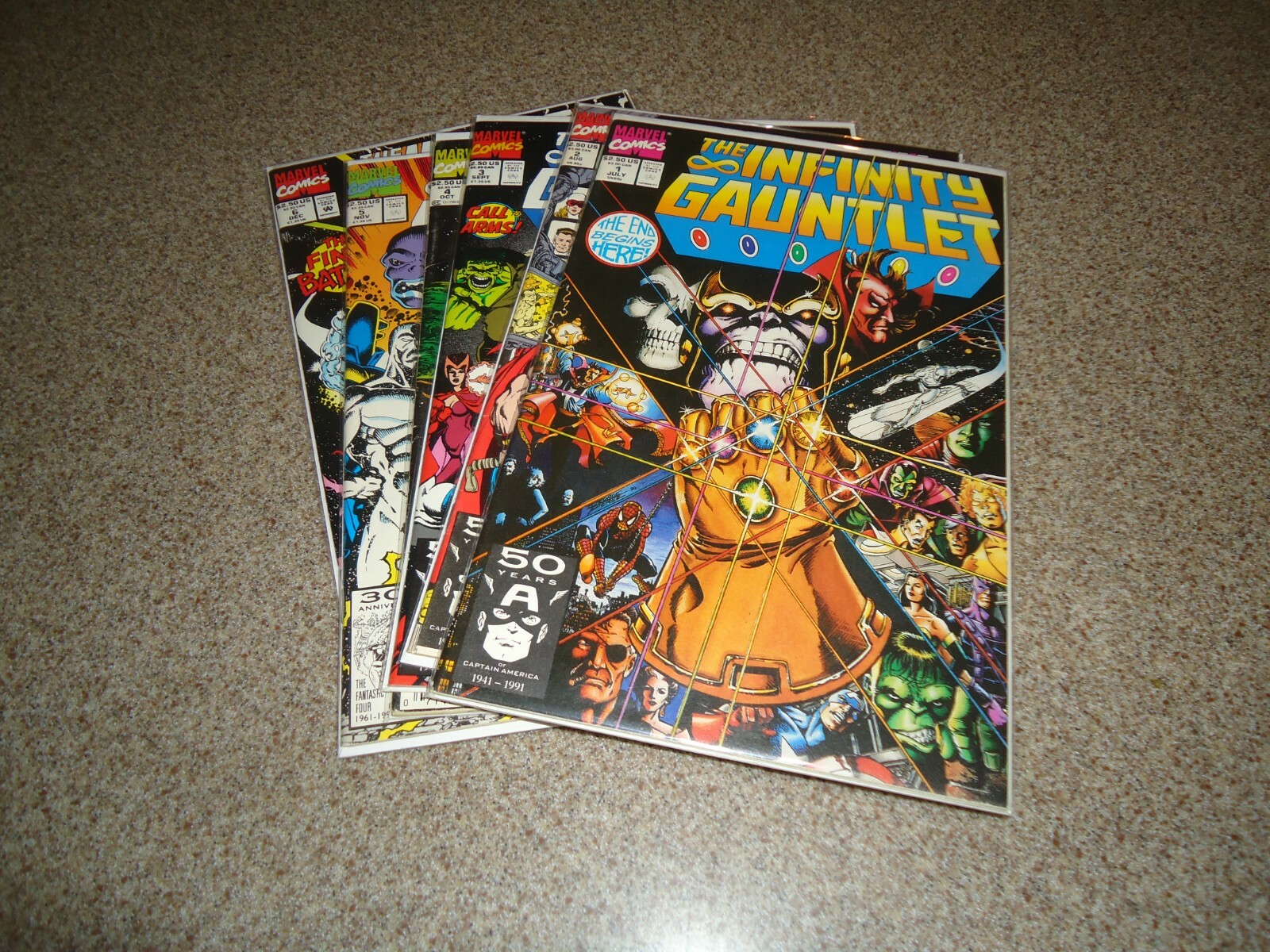 THE INFINITY GAUNTLET COMPLETE SERIES 1-6 HIGH GRADE