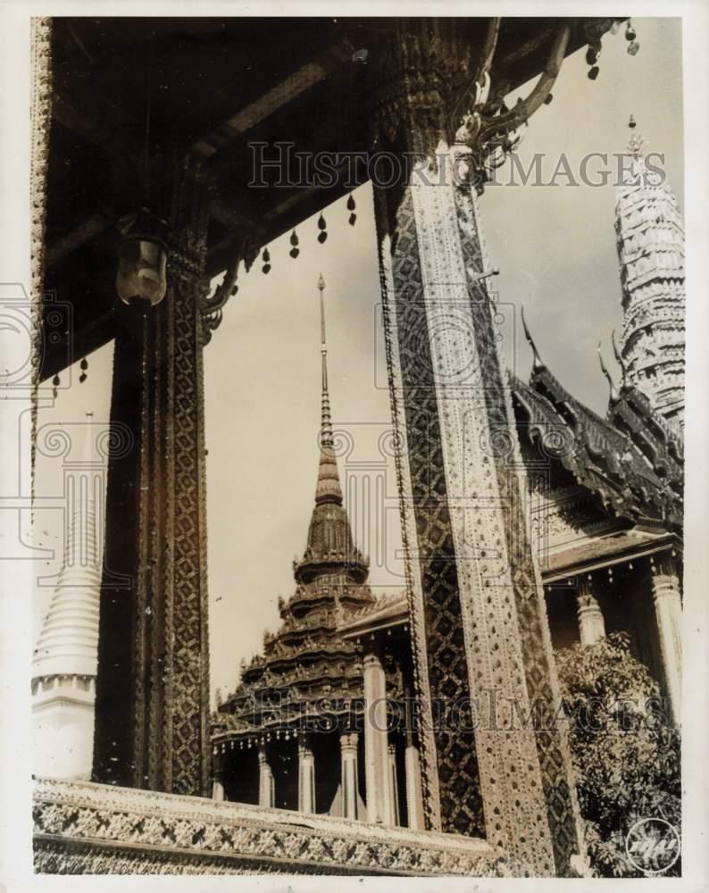 1962 Press Photo Wat Phra Kao Temple of the Emerald Buddha in Bangkok, Thailand