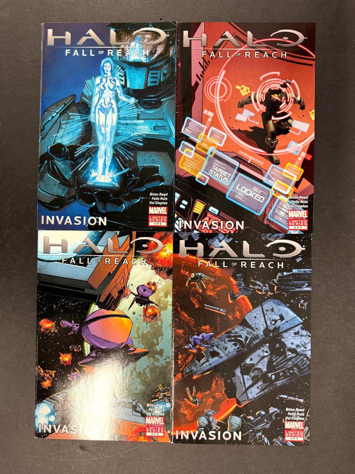 Marvel Comics HALO FALL OF REACH INVASION COMPLETE SET # 1-4 VF/NM 2012
