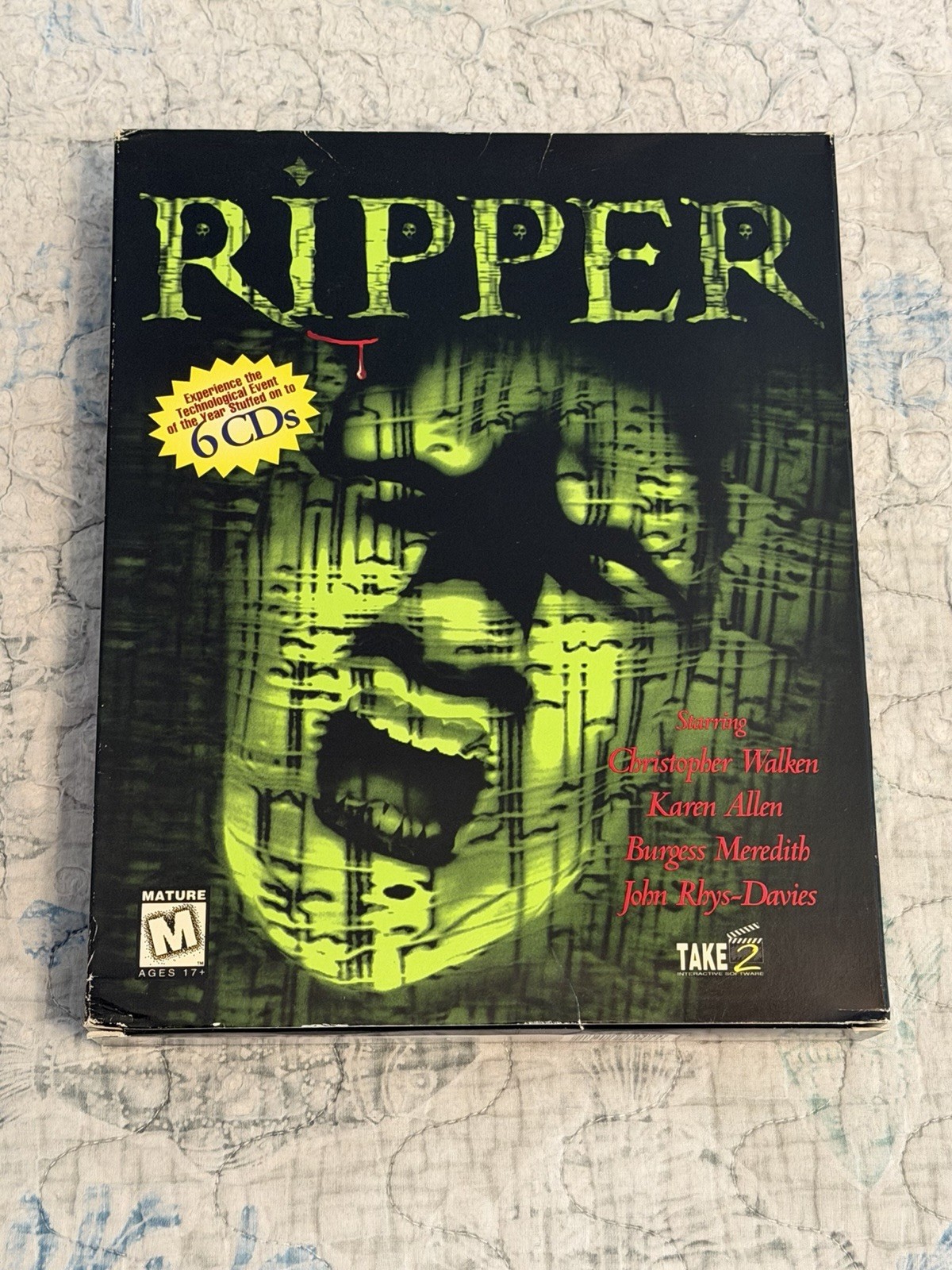 Ripper 6 Disc Big Box PC-CD 1996 Take-Two Interactive Rare OOP Complete