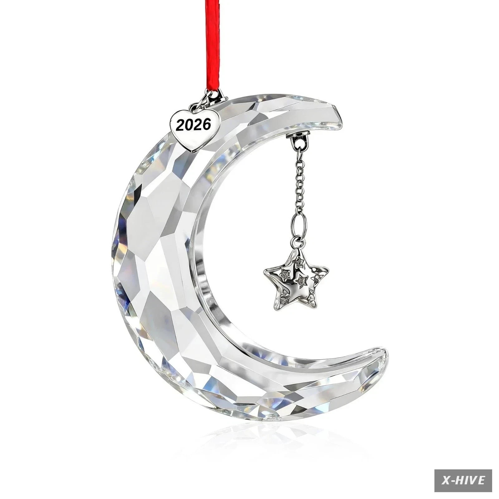 New in Original Box 100% SWAROVSKI Crystal Holiday Magic Moon Ornament