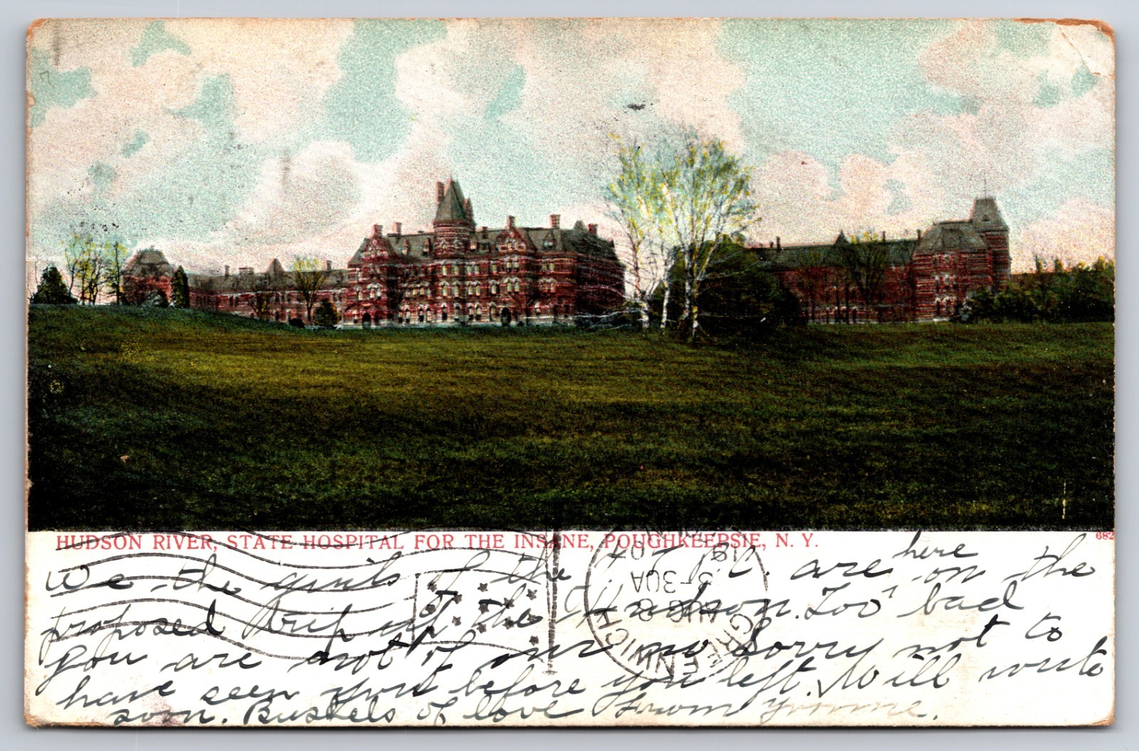 Hudson River State Hospital for the Insane Poughkeepsie New York NY 1907 PC