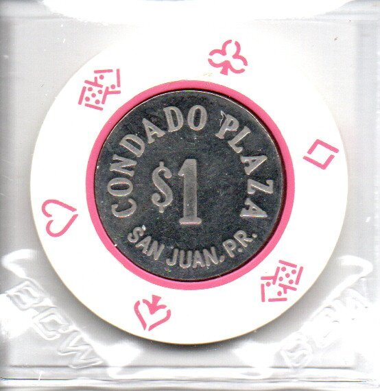 Condado Plaza San Juan P.R. 1 Dollar Gaming Chip as pictured