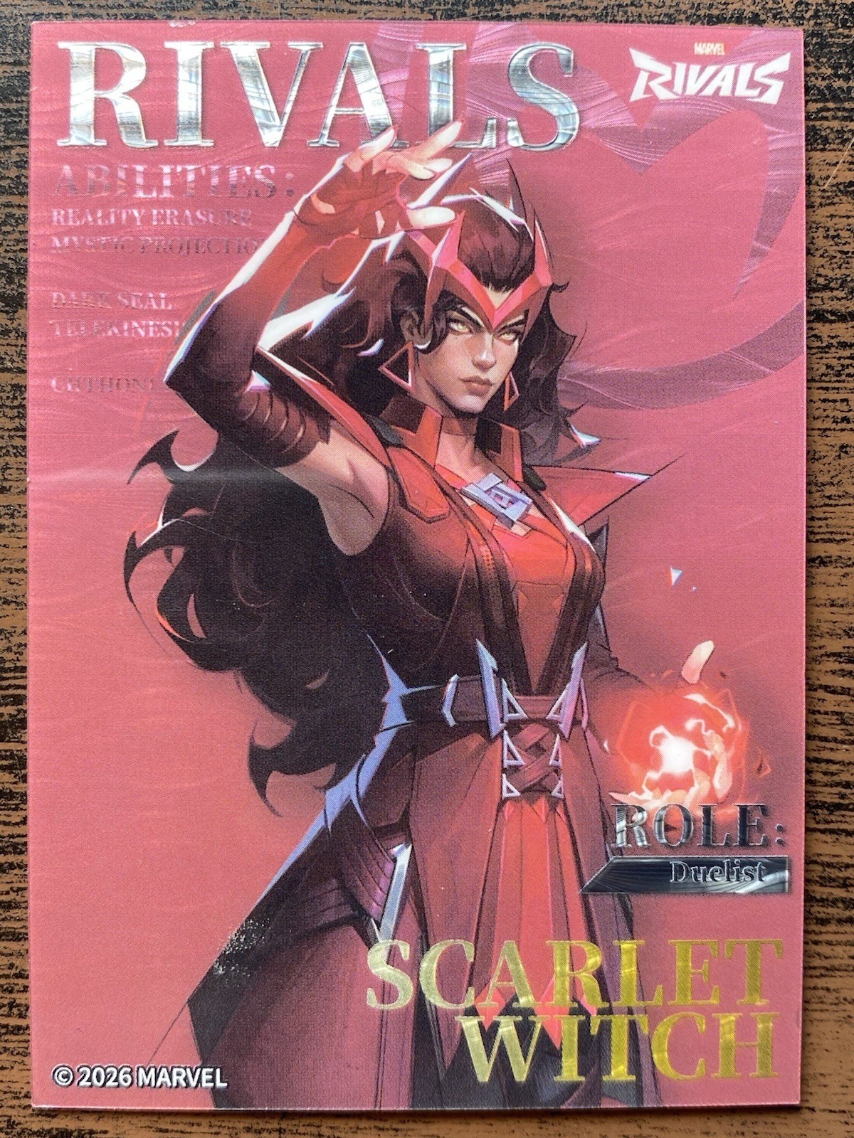 Scarlet Witch 2026 Marvel Rivals Eternal Glory Duelist Card MR-Z-10, Near Mint+