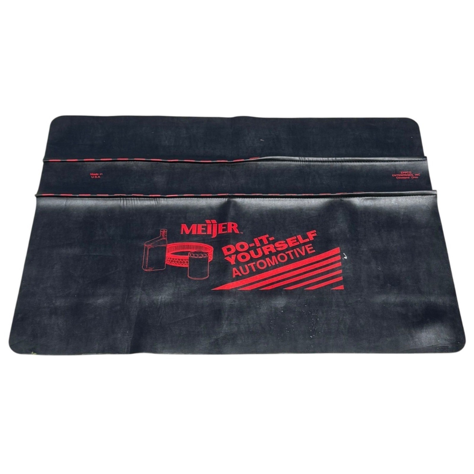 Vintage Meijer Automotive Fender Cover Garage Mechanic Mat 34.5x24.5 USA