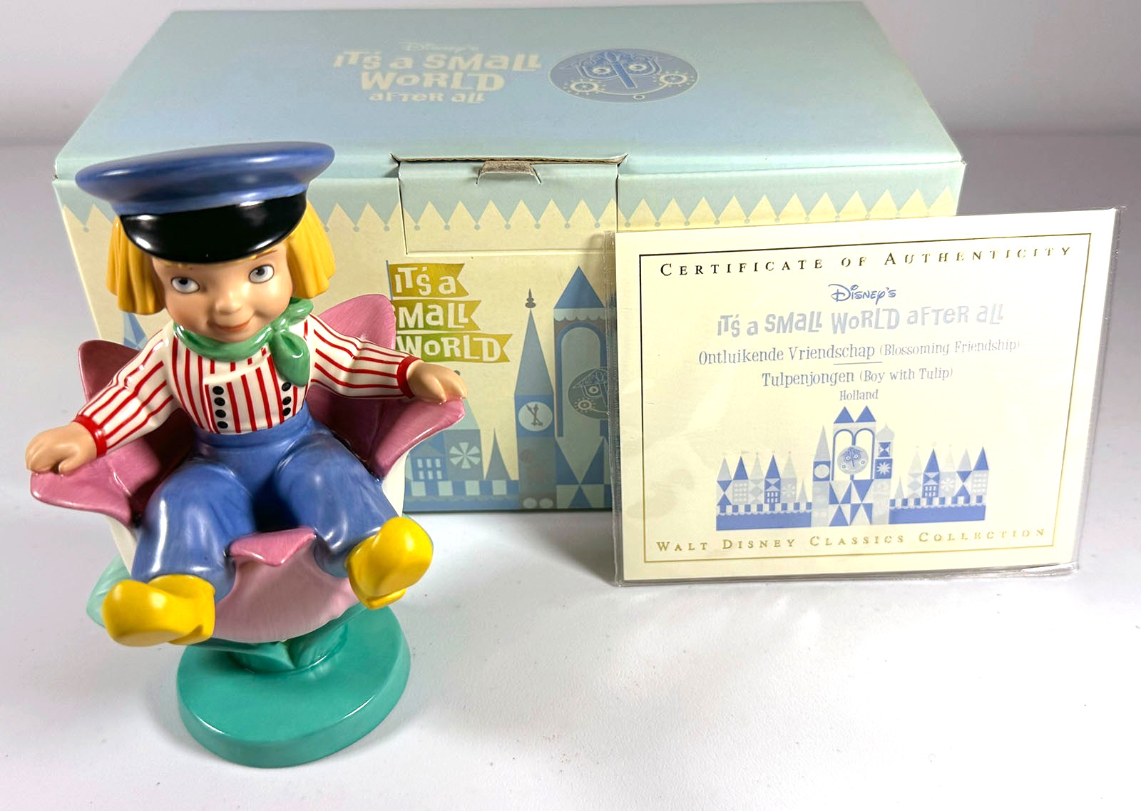 Disney WDCC It's a Small World Holland Boy with Tulip Blossoming Friendship