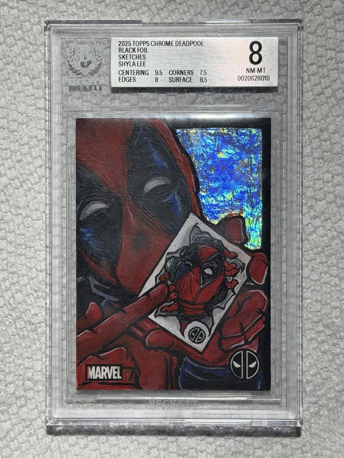 Topps Chrome 2025 - Deadpool - Black Foil - Shyla Lee 1/1 Sketch Card