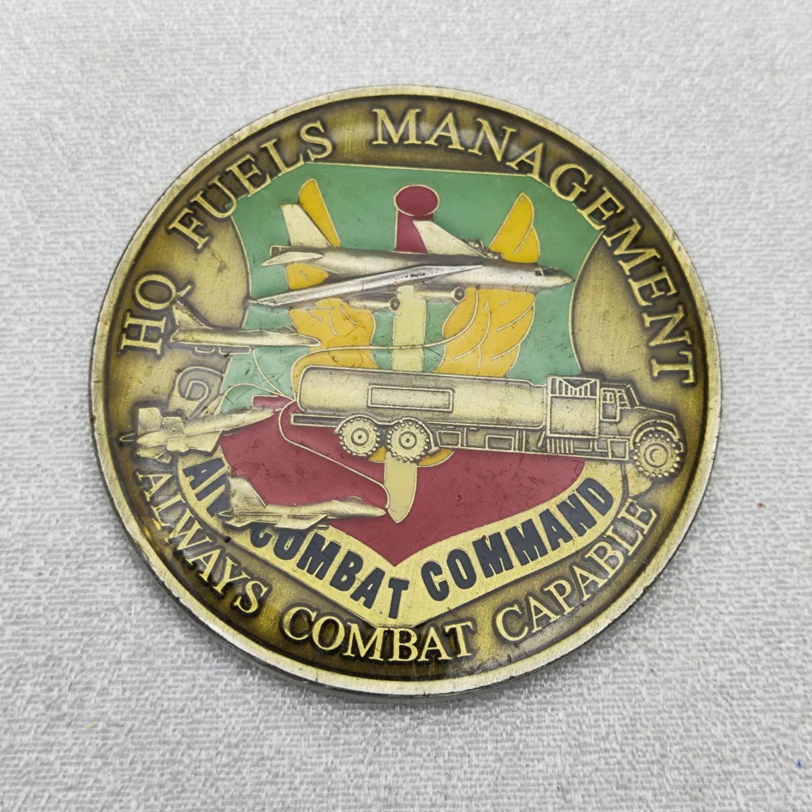 USAF ANCOMBAT COMMAND HQ FUELS MANAGEMENT CHALLENGE COIN