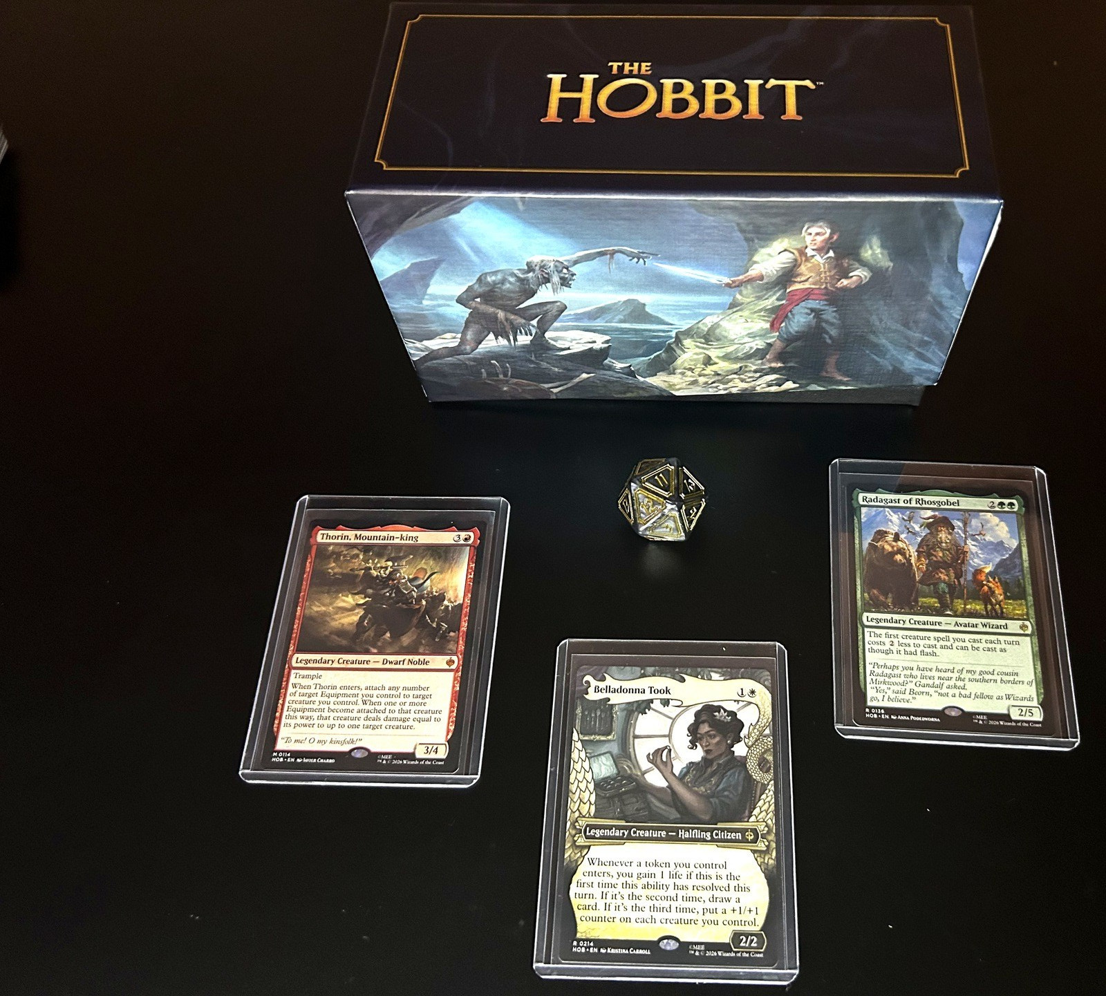 2026 MTG The Hobbit 338 Card Collection Lot Mythic Rare Showcase Foils + Box Die