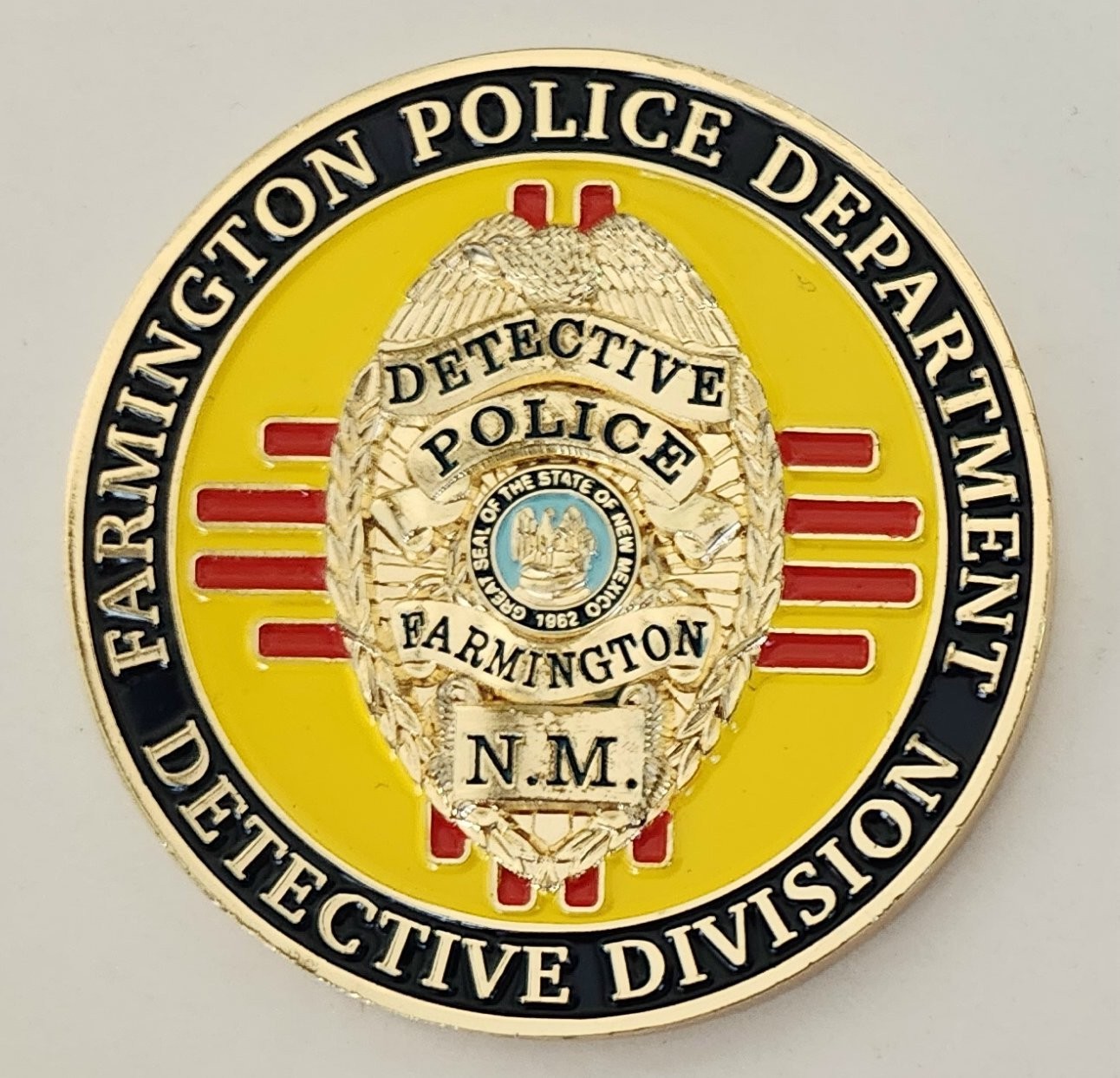 New Mexico Farmington Police Detective Cold Case Gang Cyber CSI Challenge Coin