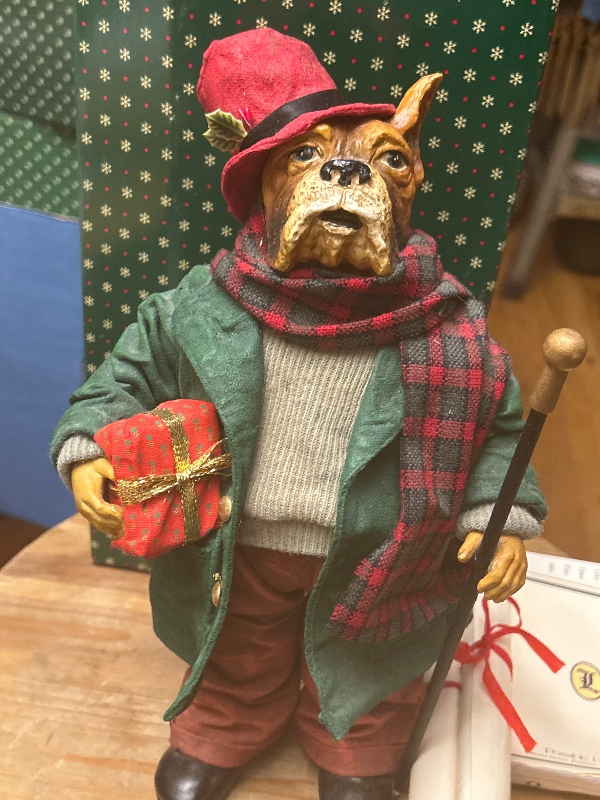 1988 Possible Dreams LORD WINSTON BULLDOG Clothtique Christmas Figurine