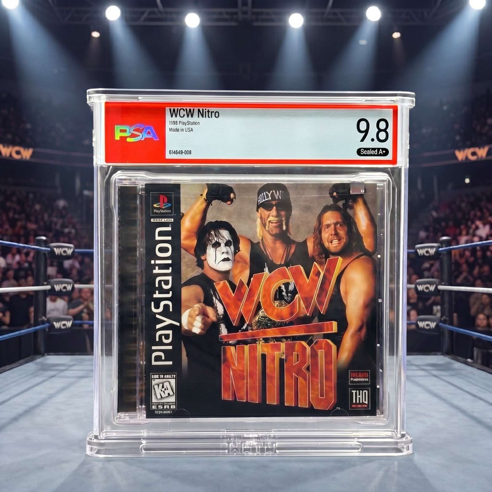 WCW Nitro • PSA 9.8 A+ • 1st Print • Hulk Hogan Sting • PlayStation 1