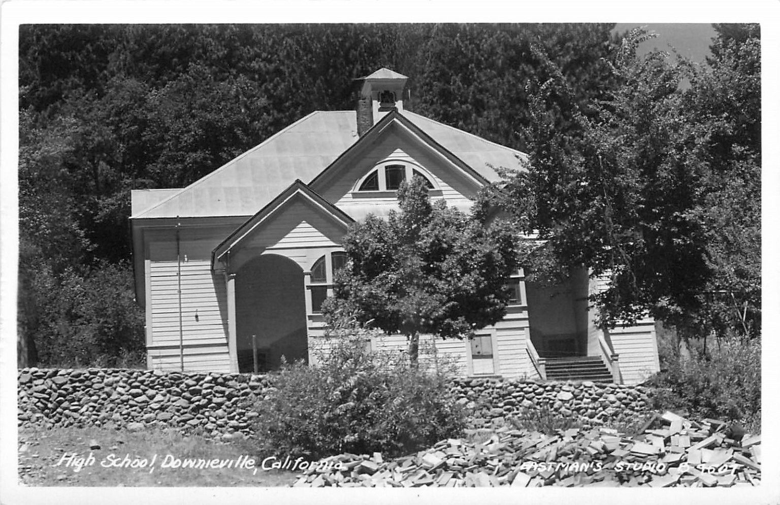 1907 Downieville CA High School Real Photo Postcard Eastman's Studio RPPC
