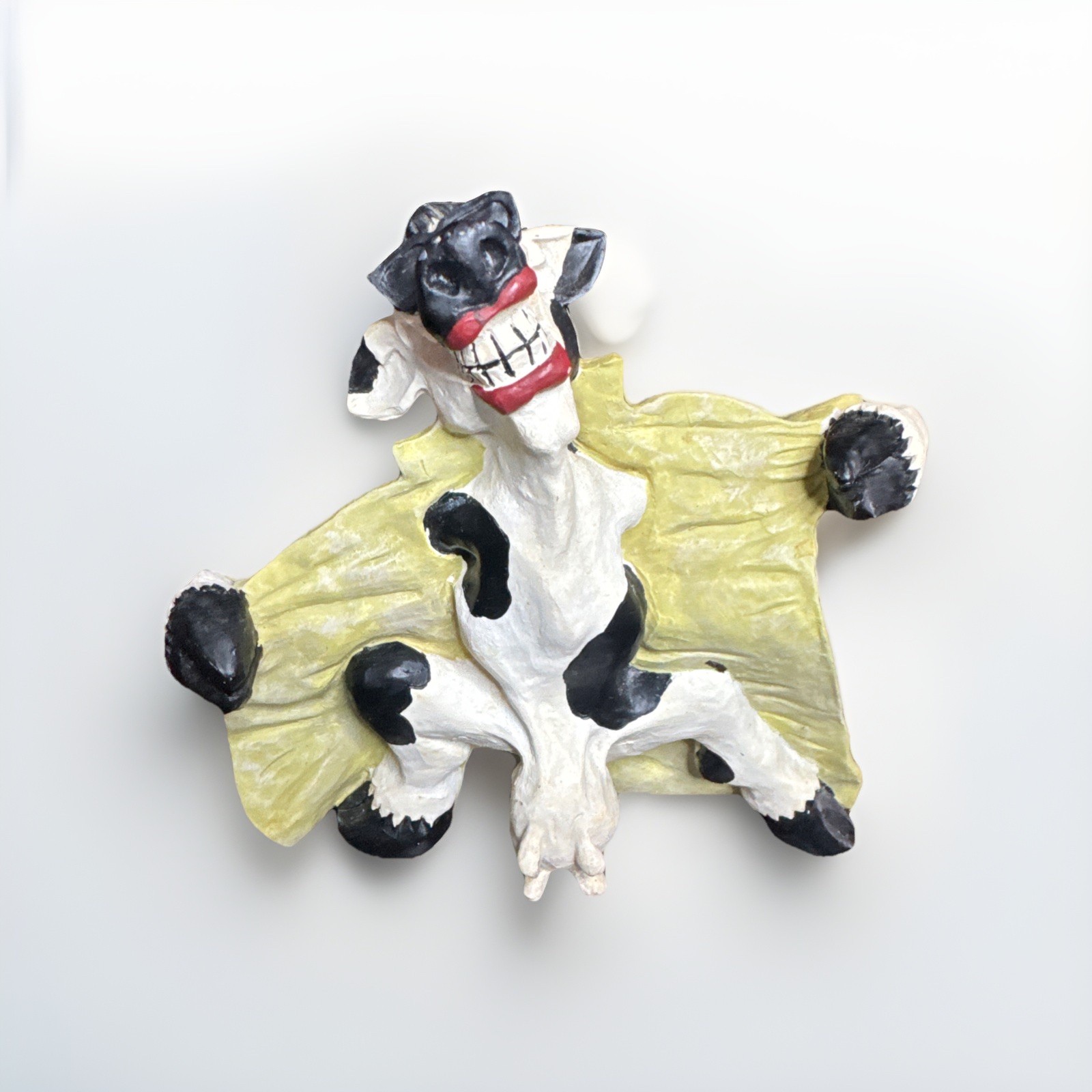 Vintage Cast Art Industries The Flasher Cow Figurine 1994 Udderly Naughty
