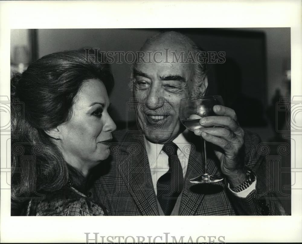 1980 Press Photo Mrs Joseph Canizaro, Hostess Gaetano Brioni at Brioni Reception