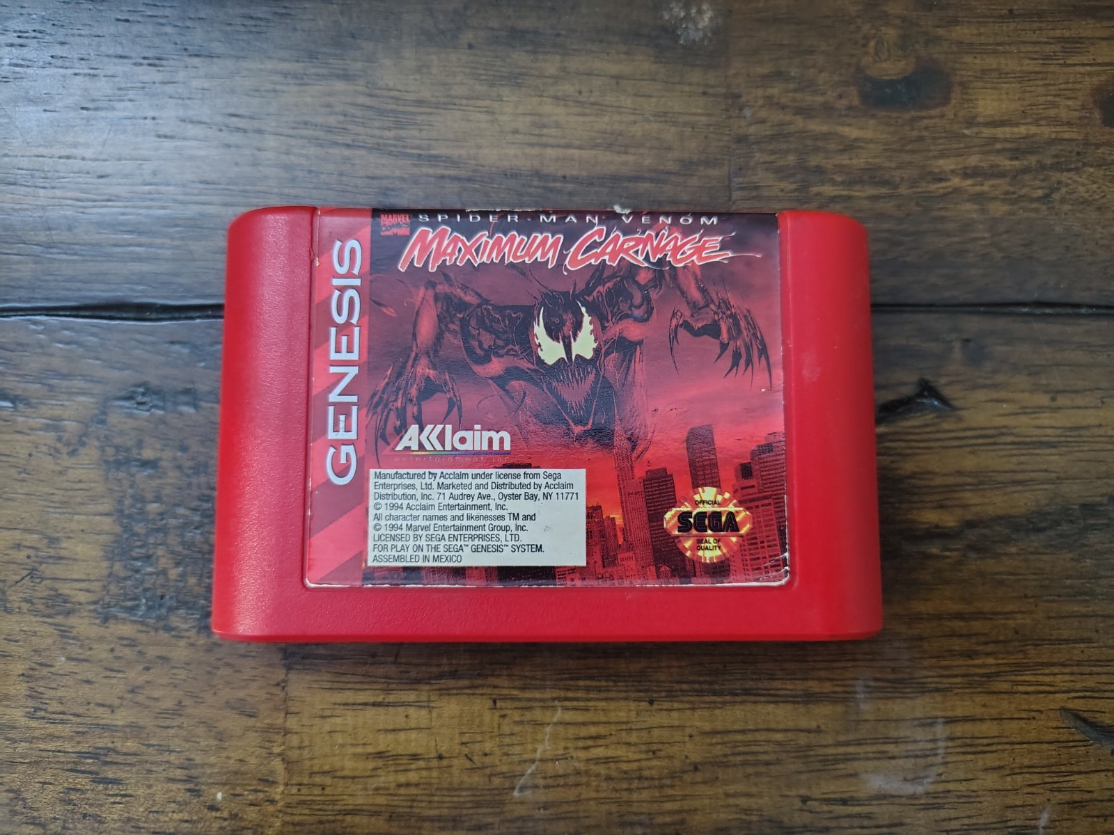 Spider-Man and Venom: Maximum Carnage (Sega Genesis, 1994) Cartridge Only 