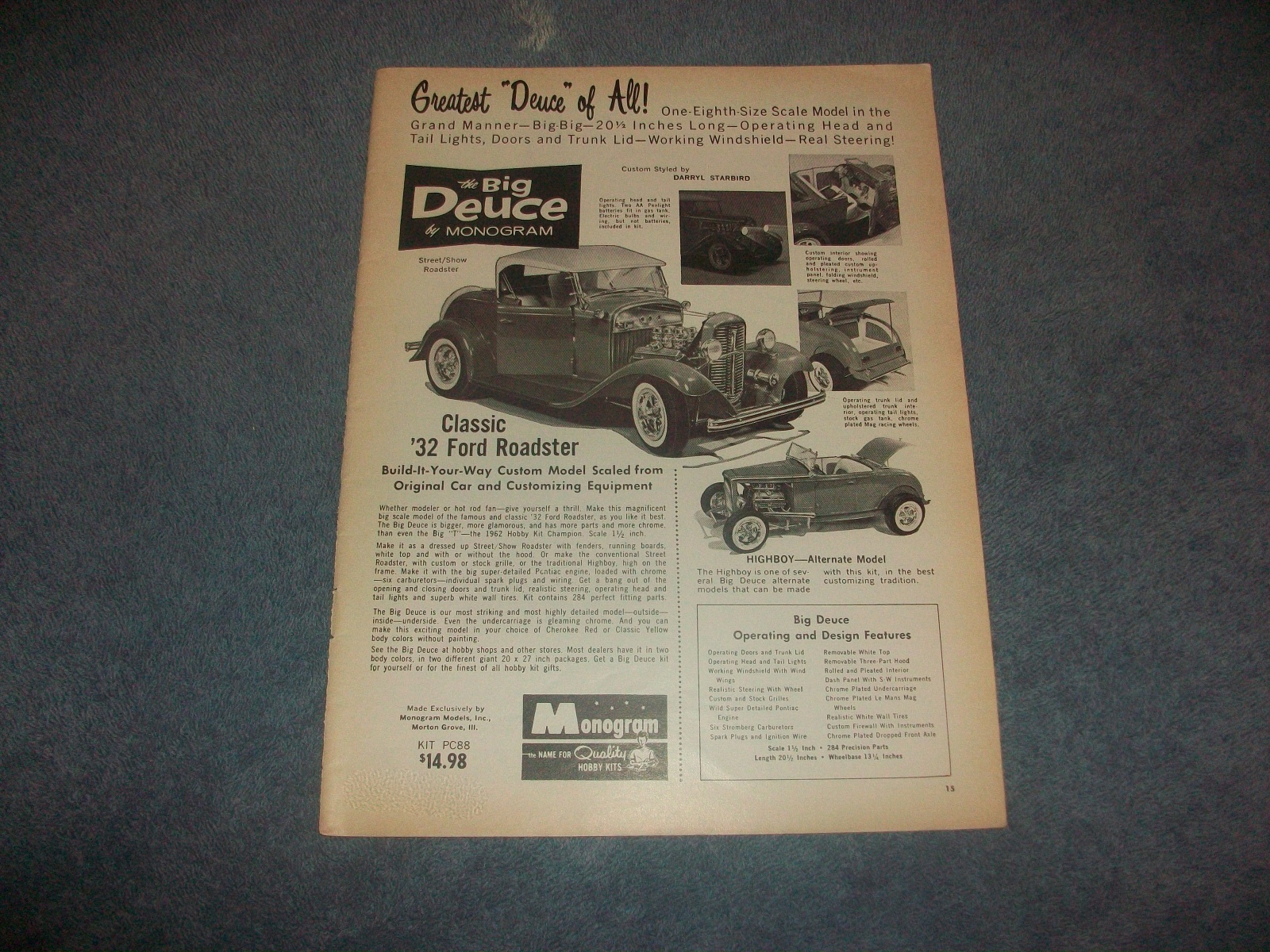 1932 Monogram Big Deuce Ford Model Ad 