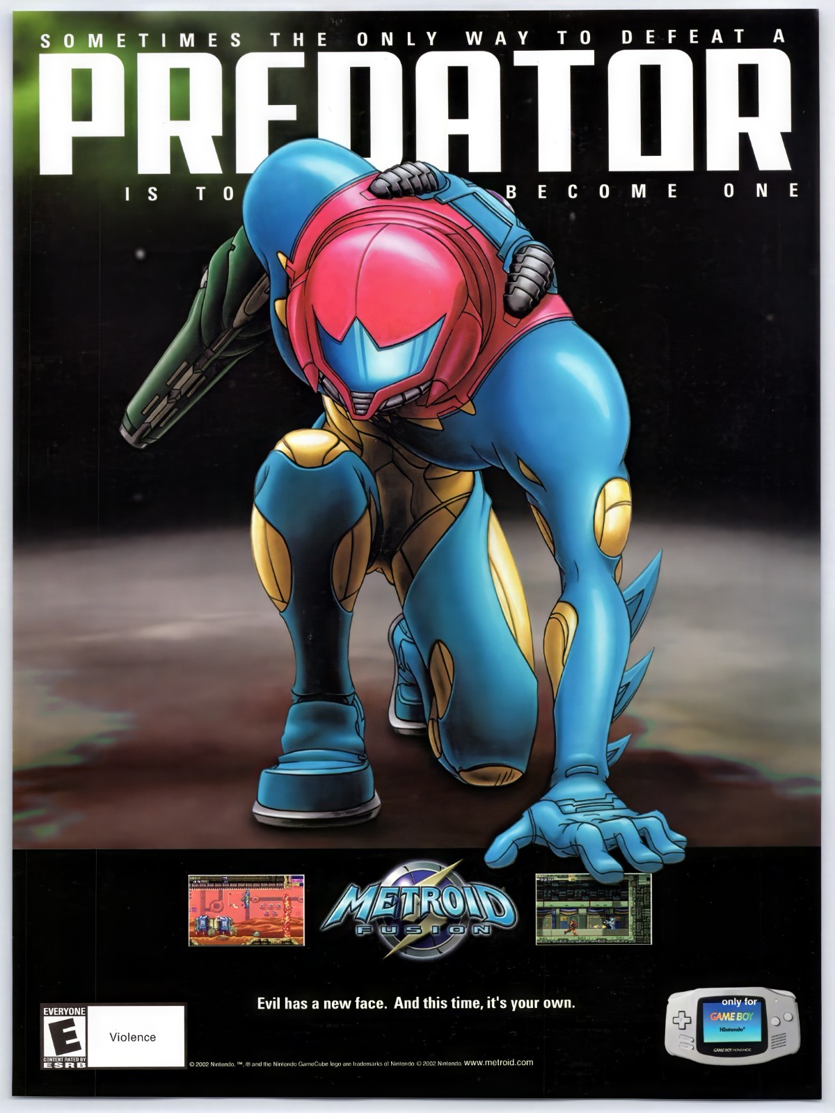 Metroid Fusion - Gameboy Advance - Vintage Original Print Ad/Poster Promo 2002