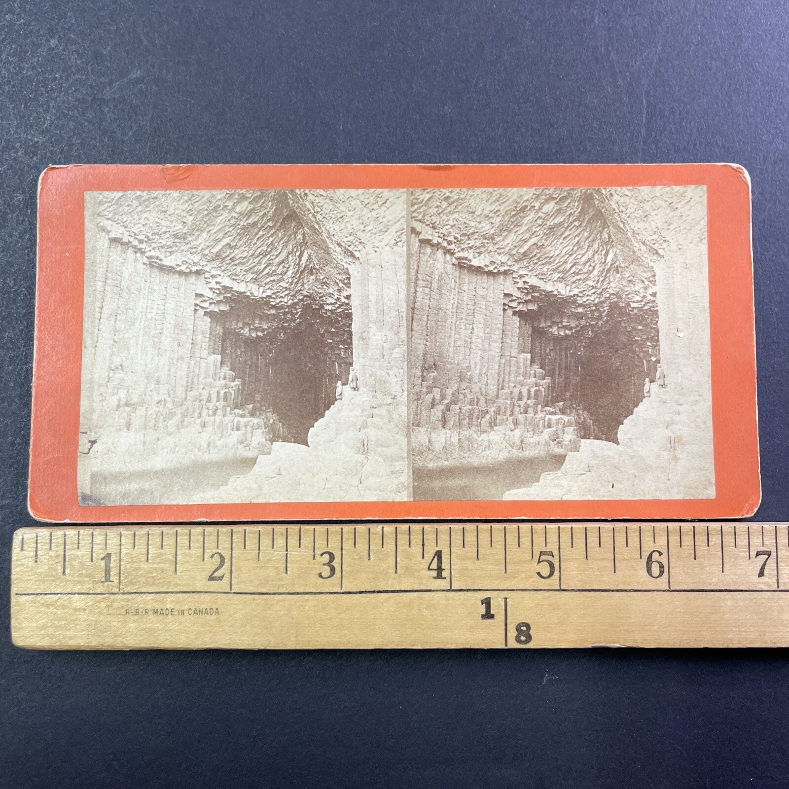 Fingal\'s Cave Isle of Staffa Stereoview Scotland Victorian Era 1870s