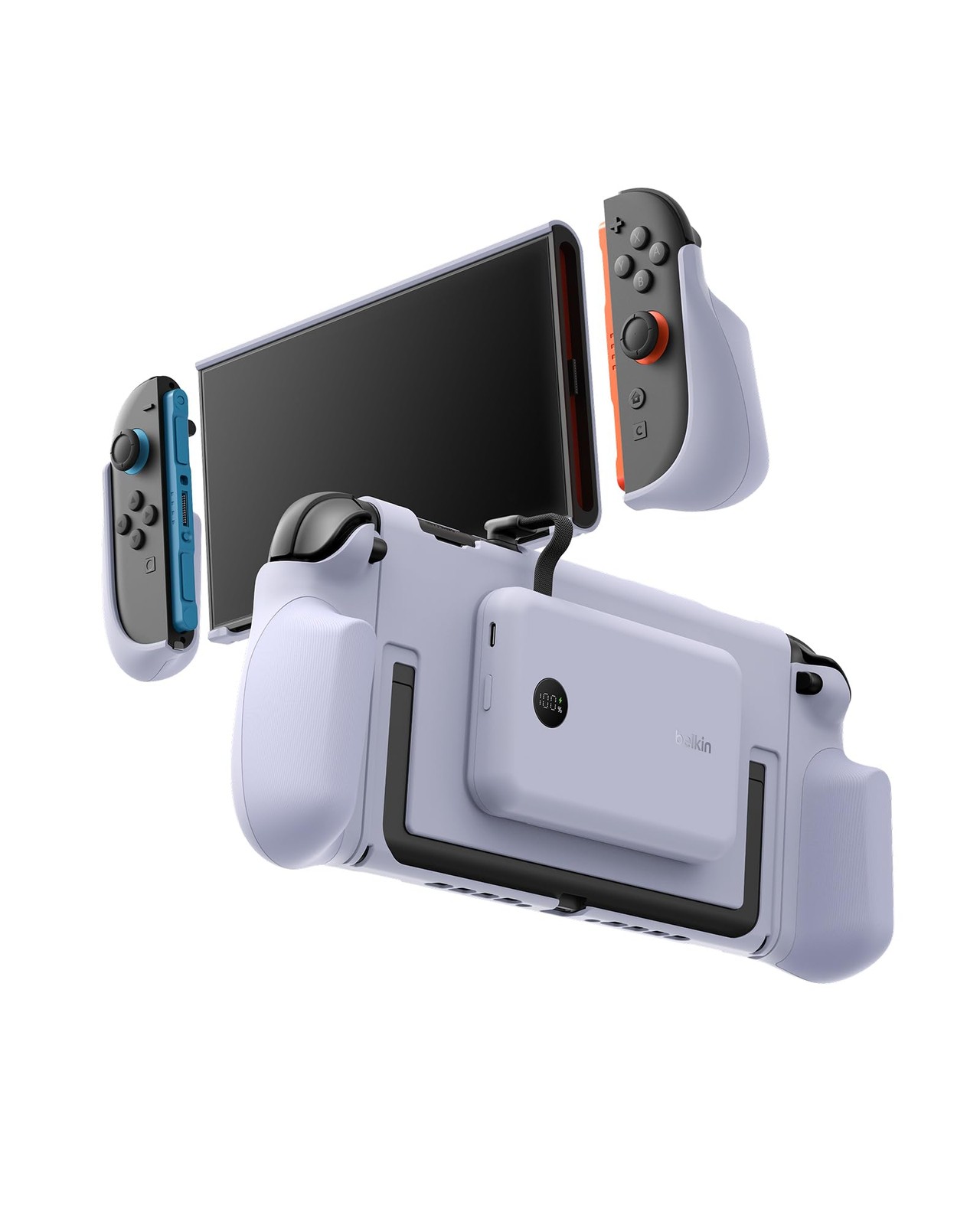 Belkin Charging Grip For Switch 2, 10000Mah 30W Pd Battery, Joy-Con Gaming Hand_