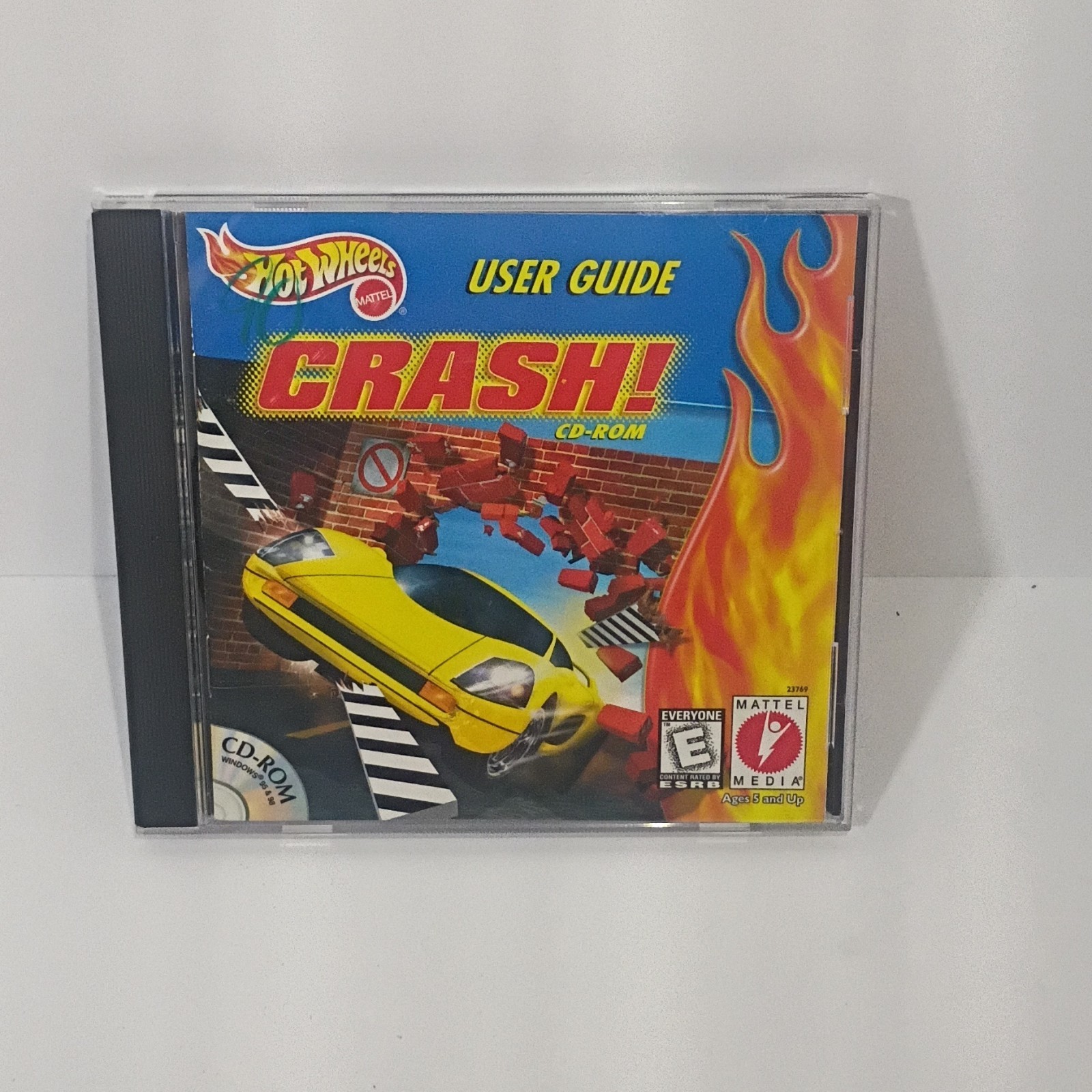 Hot Wheels Crash CD-ROM Complete PC Game Mattel 1999