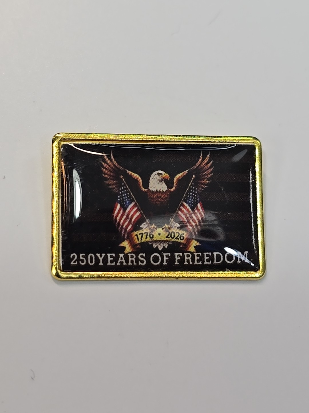 250 Years Of Freedom 1776 - 2026 Bald Eagle Patriotic Lapel Pin Small Size 