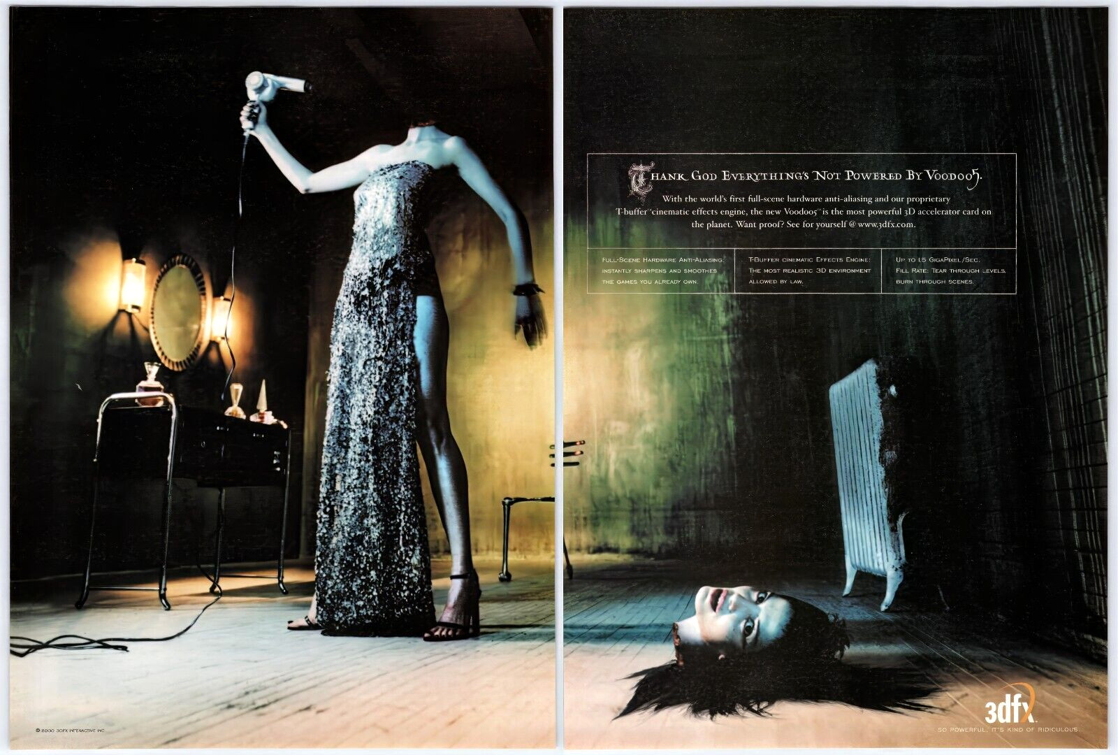 3dfx Voodoo 5 Graphics Chip - Vintage Original Print Ad/Poster Promo Art 2005