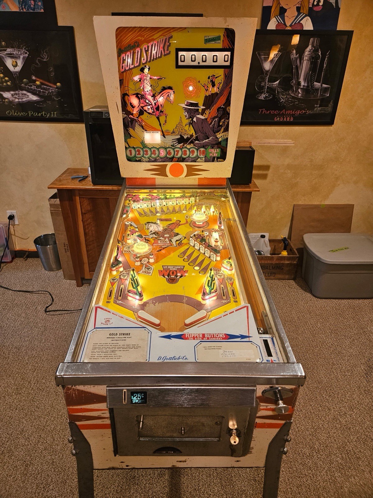 Gottlieb Gold Strike Pinball Machine