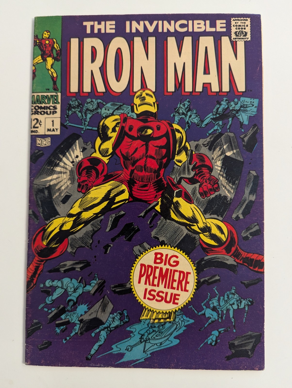 INVINCIBLE IRON MAN #1 (1968) - 🔑 Issue MARVEL ORIGIN 1ST ISSUE FROST