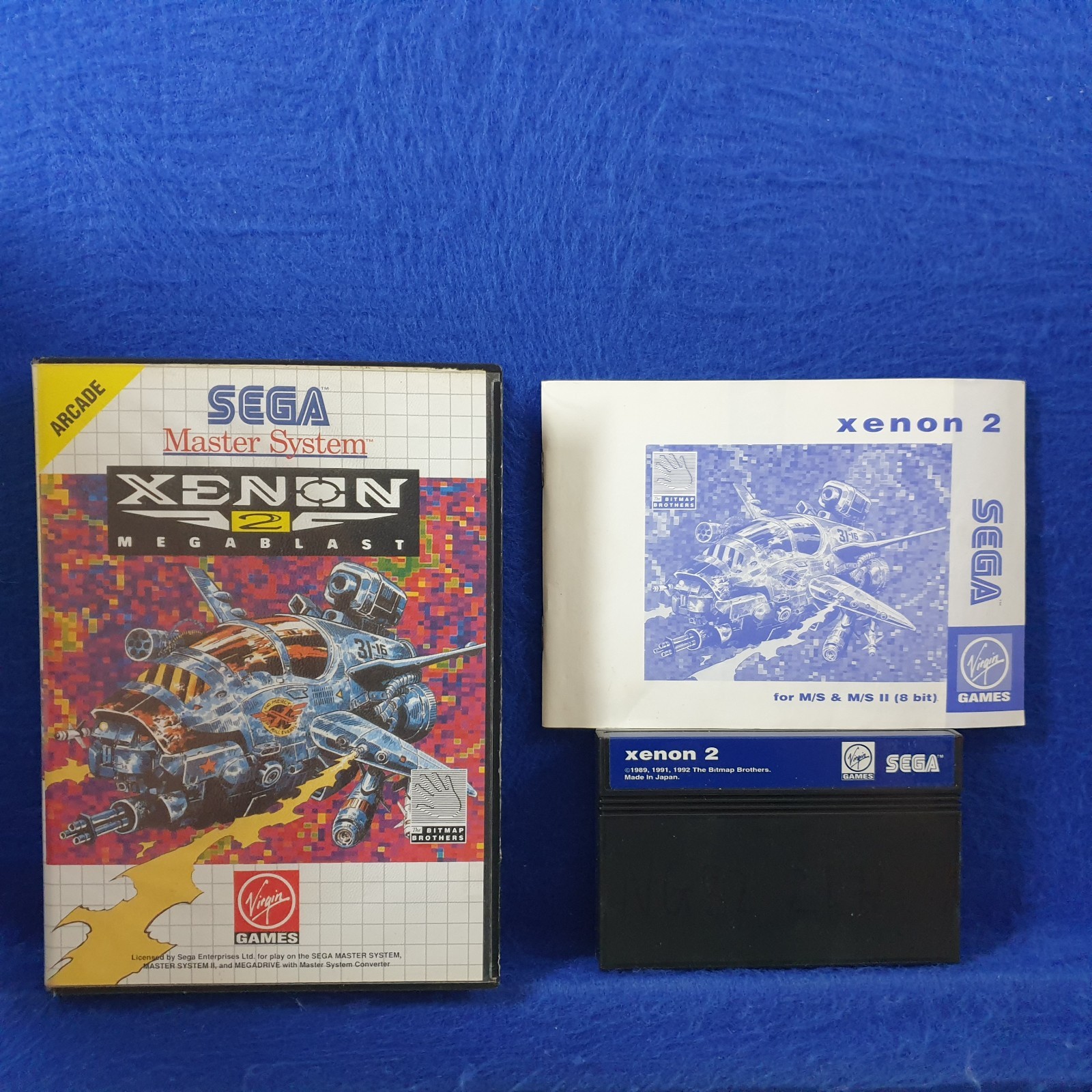 Master System XENON 2 Megablast Boxed & Complete Sega PAL Version REGION FREE