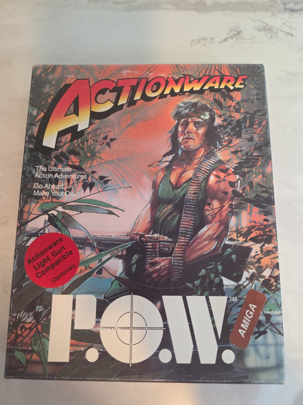 P.O.W (Actionware 1988) - Amiga  Light Gun Compatible Hostage Rescue Simulation