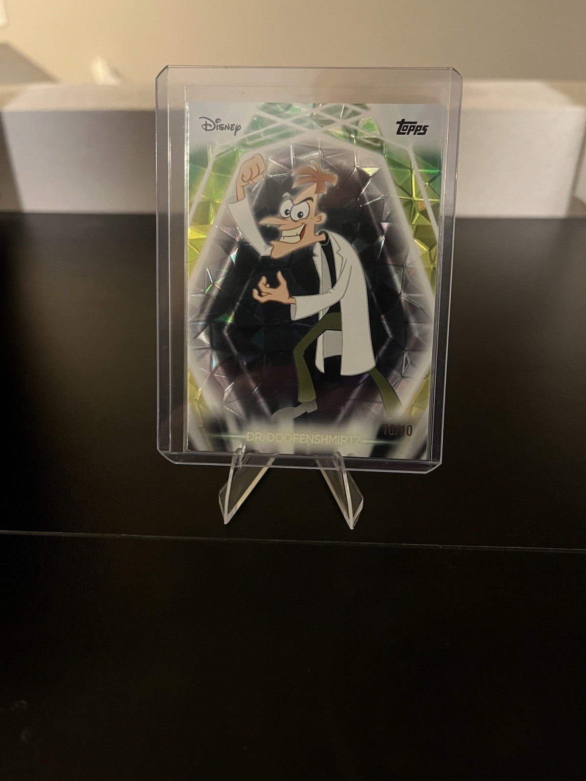 2026 Topps Disney Neon Dr. Doofenschmirtz Black Diamante #4 10/10