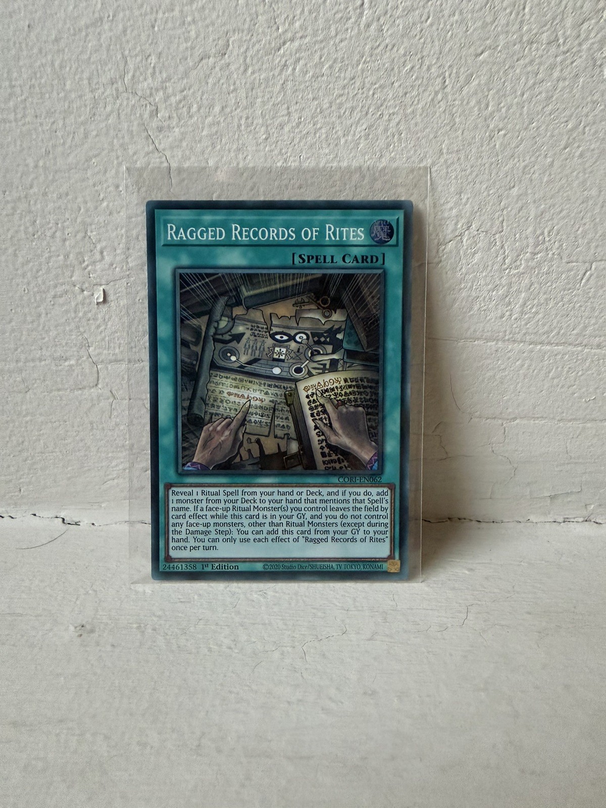 YUGIOH RAGGED RECORDS OF RITES SUPER RARE 1ST NM CORI-EN062