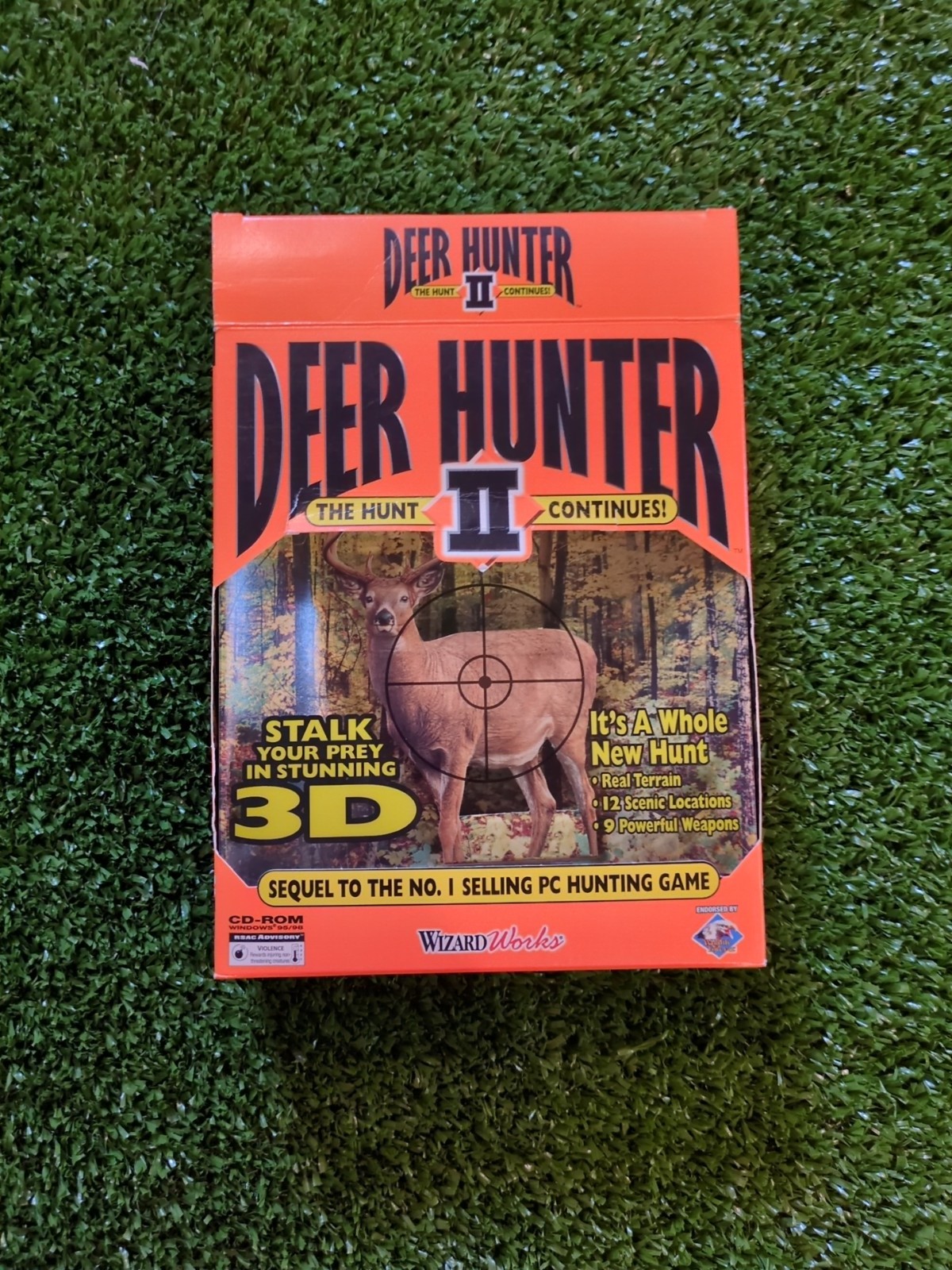 Deer Hunter 2 the Hunt Continues PC Game by Wizard, Vintage 1998, Mint Disc