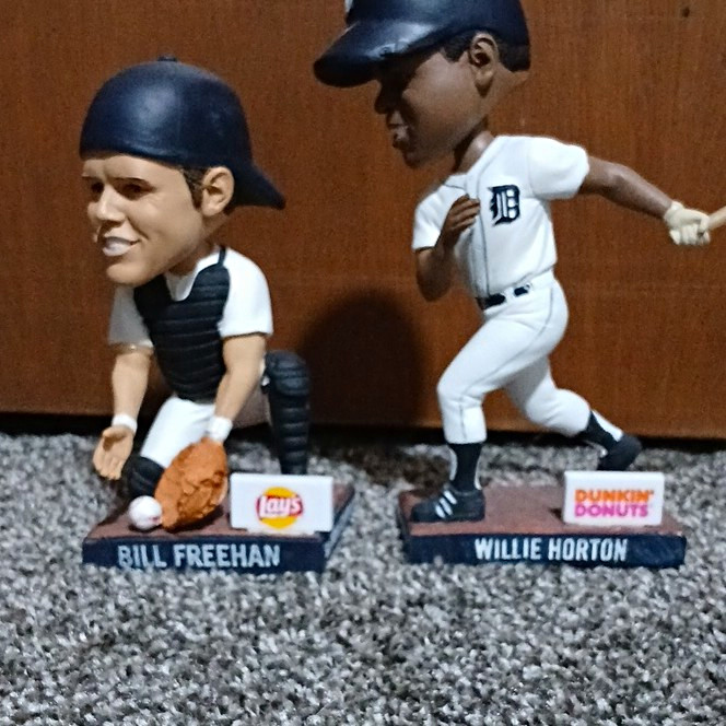 Bill Freehan & Willie Horton Detroit Tigers 1968 50th Bobbleheads (2)