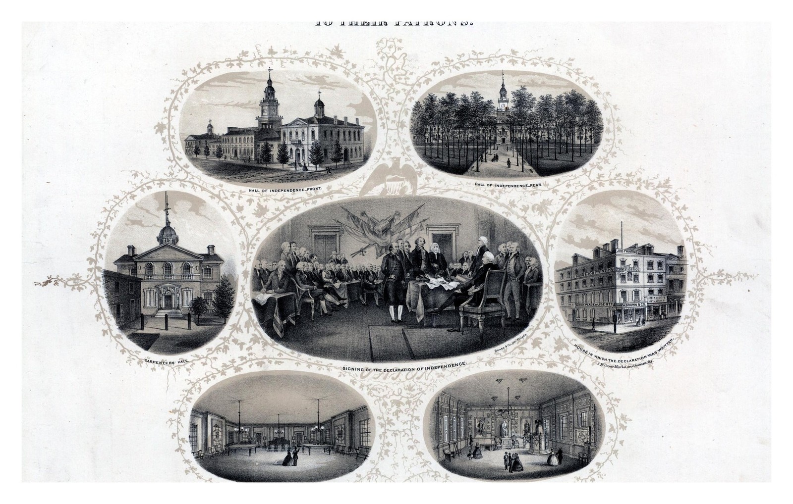 Philadelphia Pennsylvania Independence Vignettes Standard Postcard