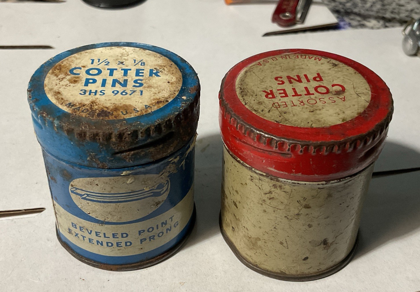 Vintage Western Auto Supply Cotter Pins Empty Tin + 1 Generic
