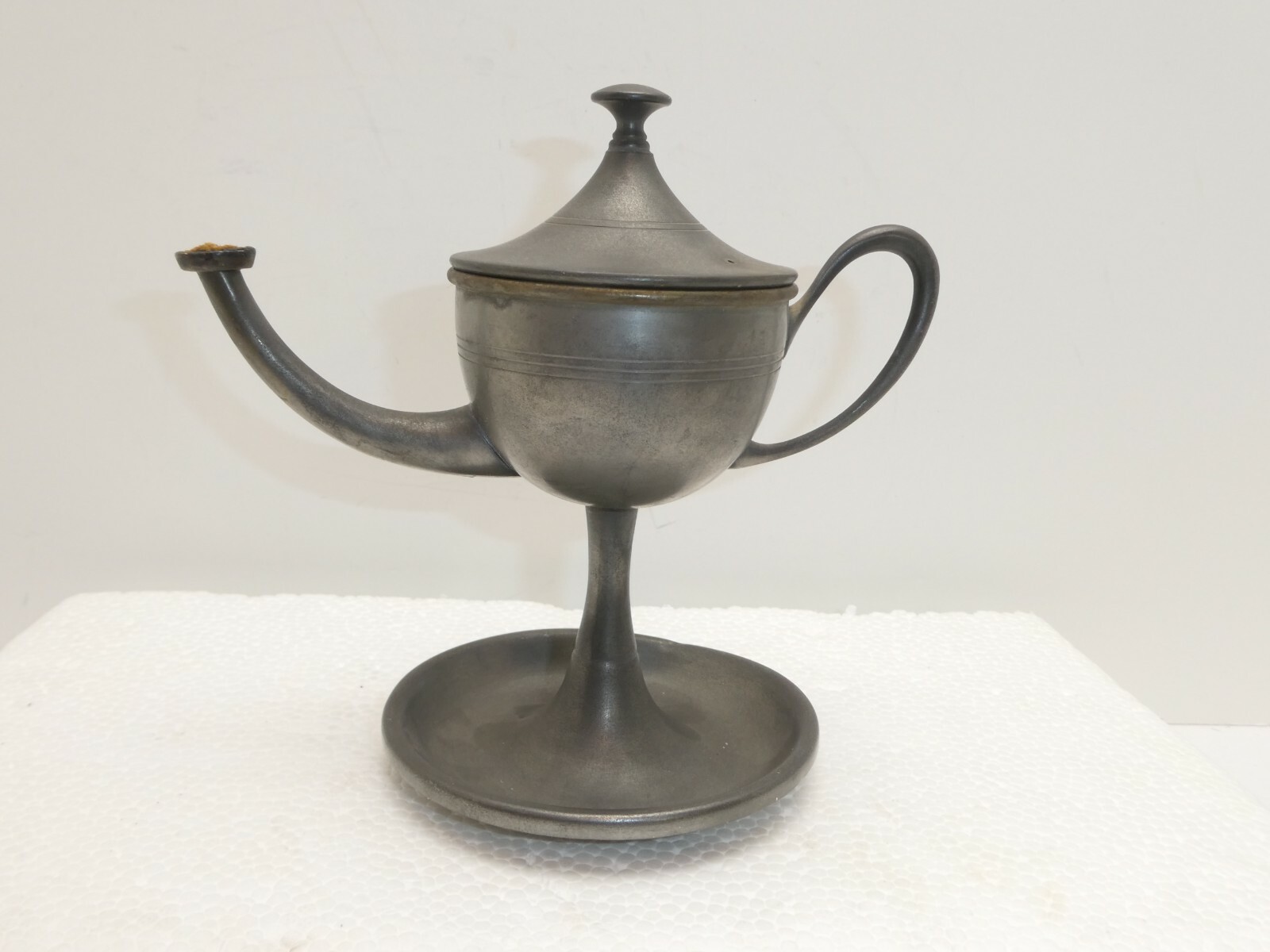 Vintage K.M.D Pewter  Oil Lamp