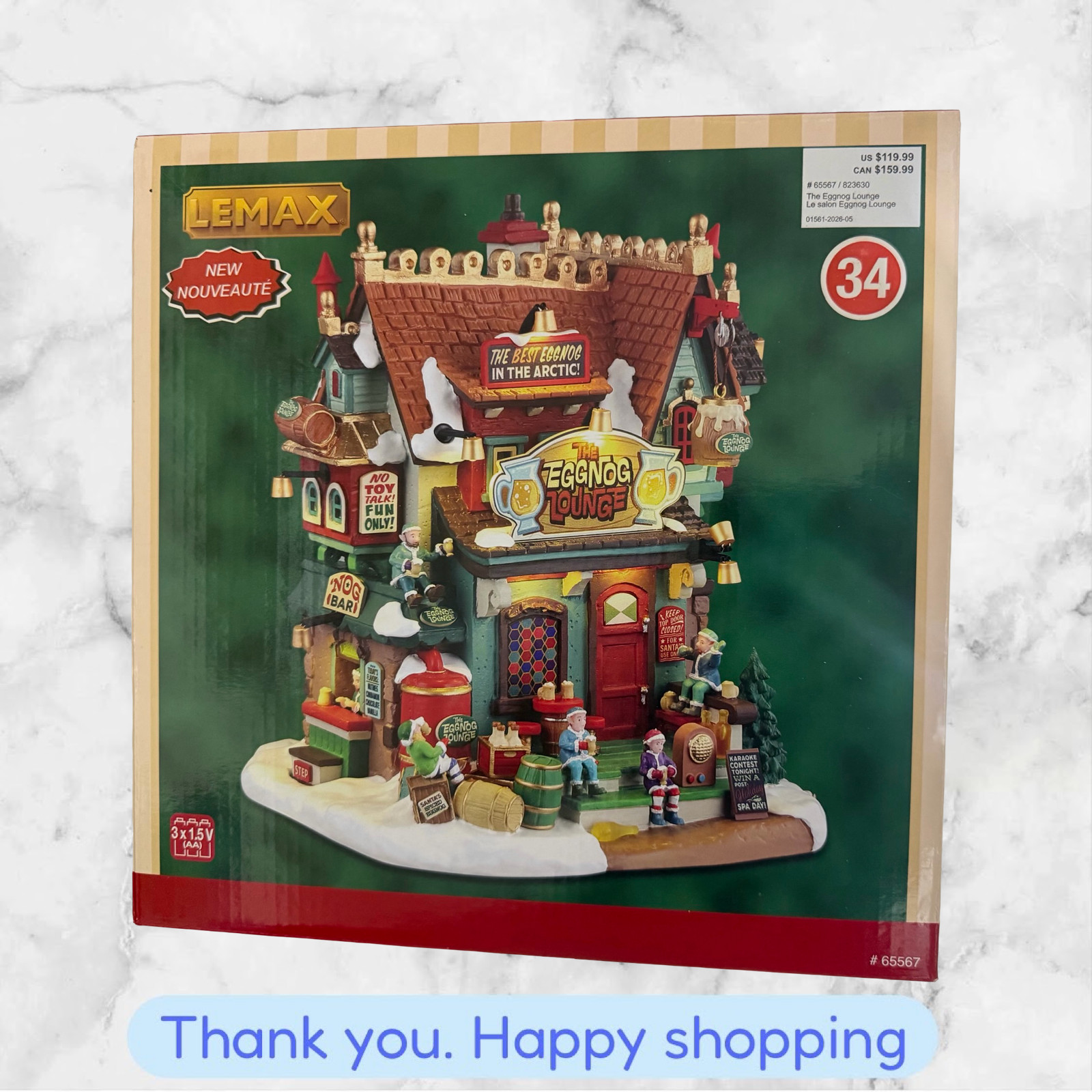 Lemax Santa\'s Wonderland Village The Eggnog Lounge 2026 Christmas Village #65567