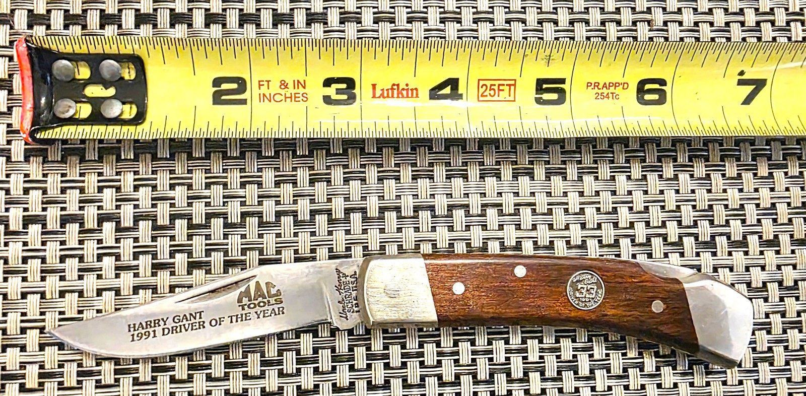 MAC TOOLS  Harry Gant #33 Nascar 1991 Schrade Commemorative Lockback Knife USA