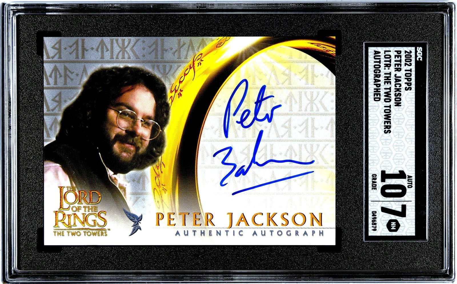 2002 TOPPS Peter Jackson AUTO Lord of The Rings Card * SIGNED LOTR 10 AUTO SGC 7