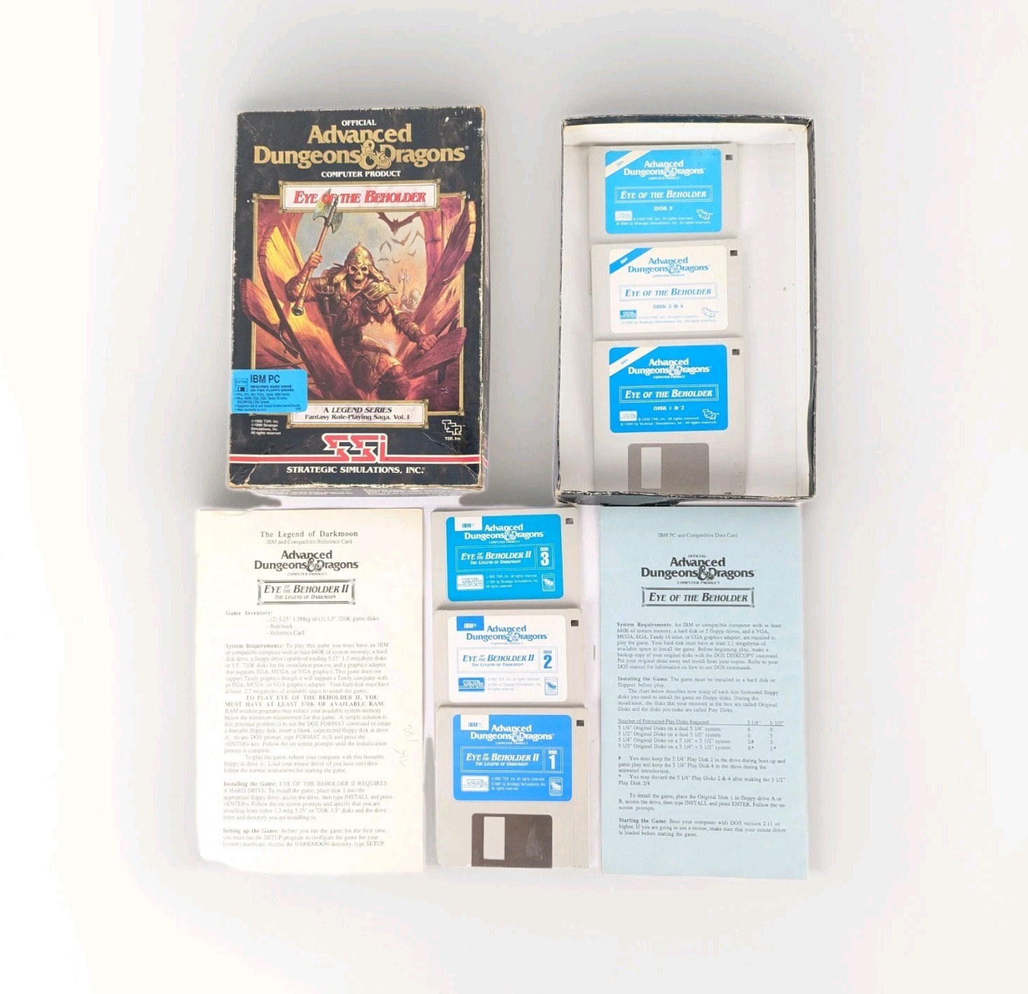 Advanced Dungeons & Dragons Eye Of The Beholder I II 3-1/4