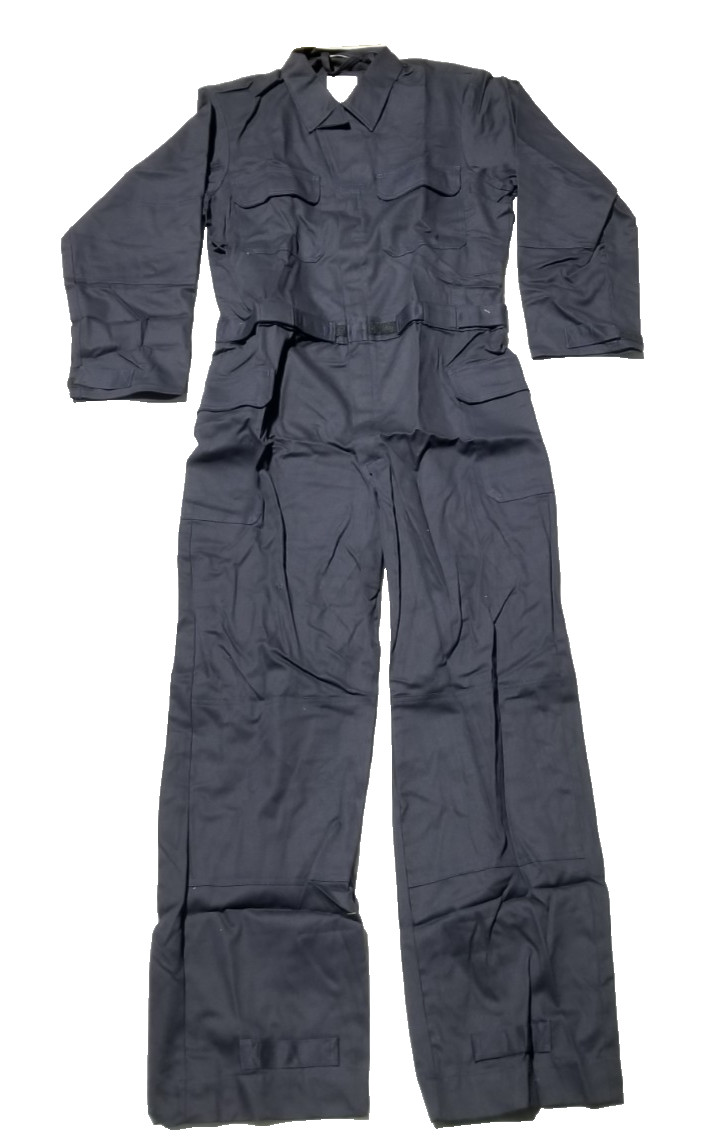 US Military Men\'s Navy Blue Flame Resistant Coveralls Jump Suit 44R New in Bag