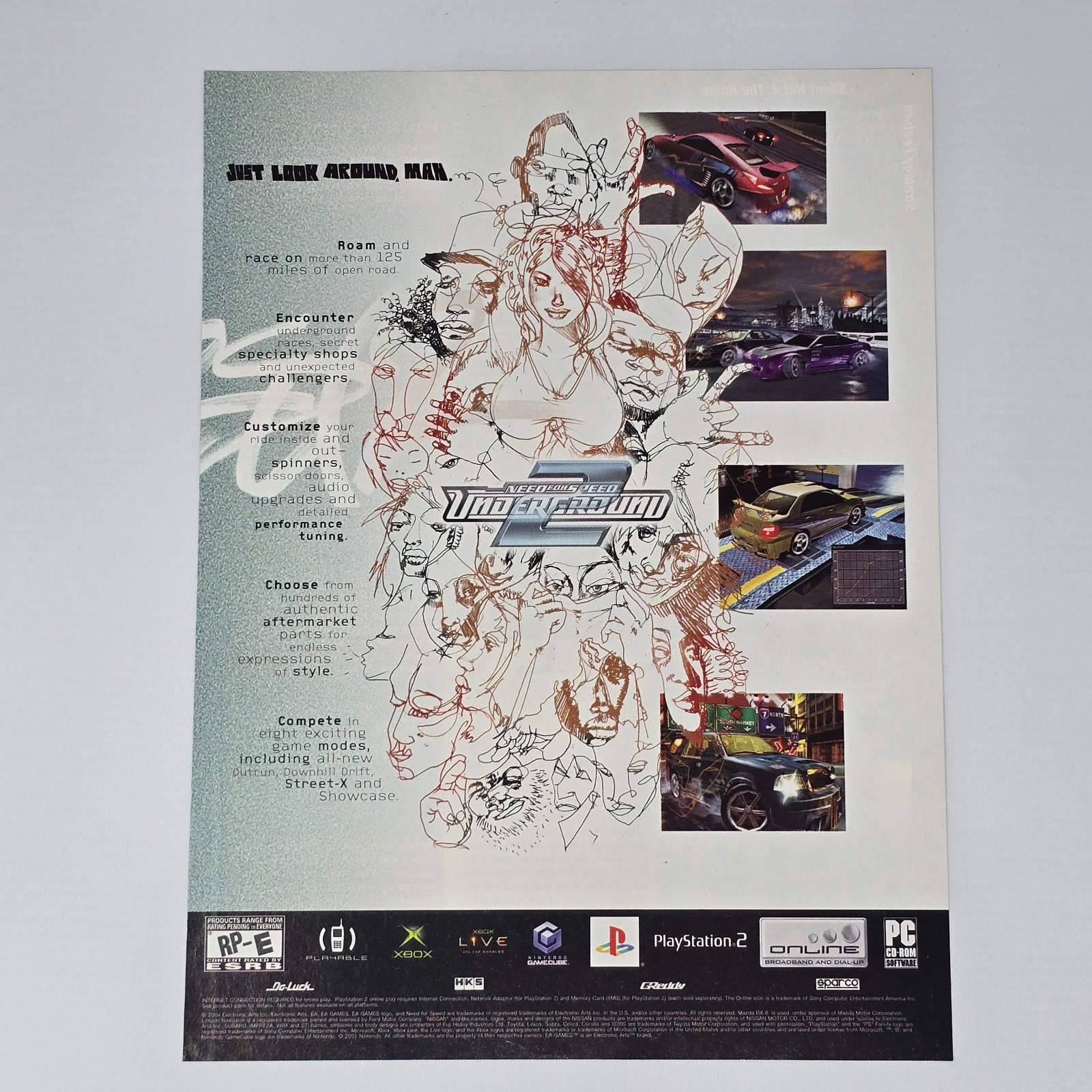 Need for Speed Underground 2 GameCube Xbox PS2 Look Print Ad/Poster Promo Art