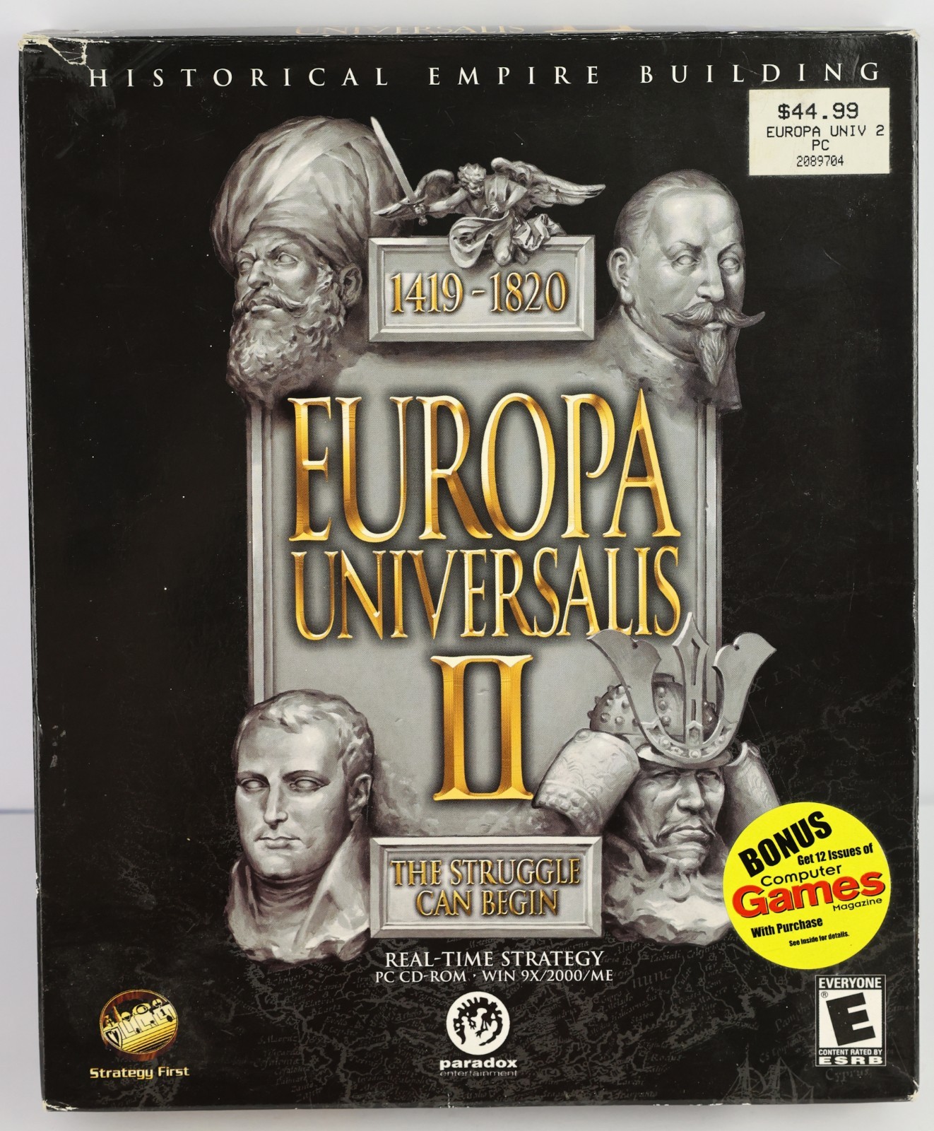 Europa Universalis II big box PC version